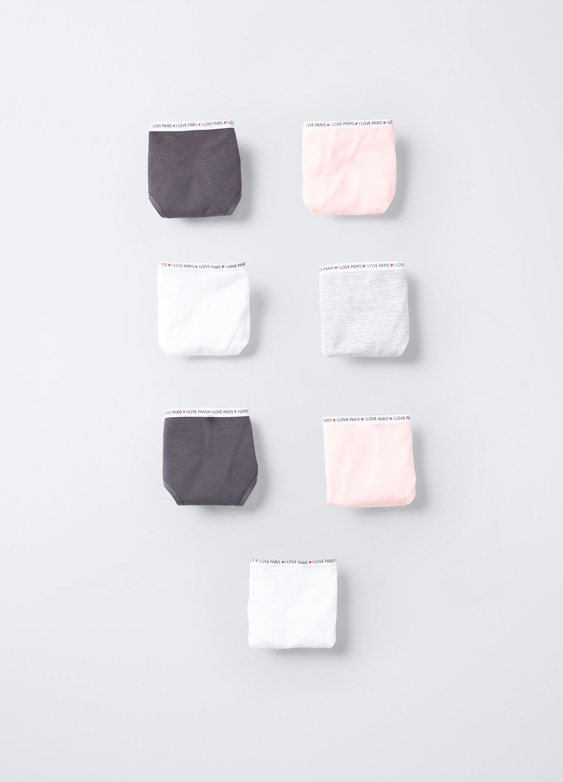 Pack 7 slip in jersey di puro cotone ragazza_0