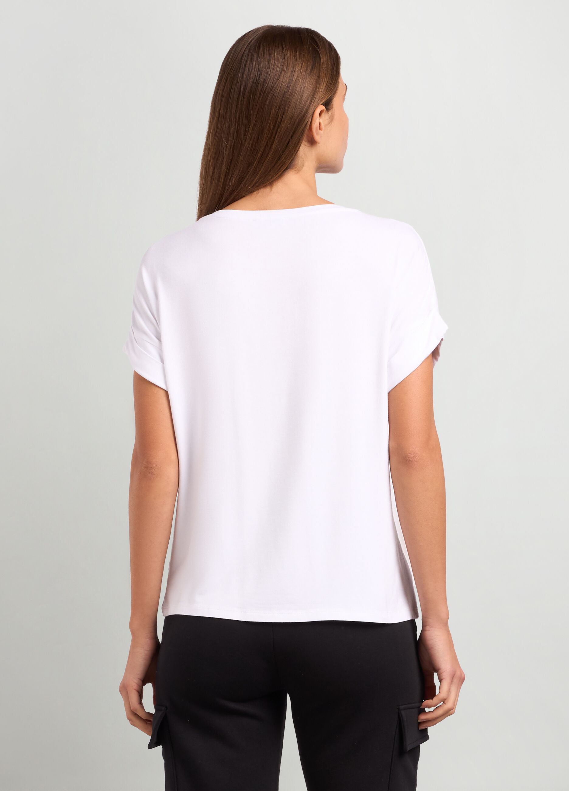 T-shirt in viscosa stretch donna_1