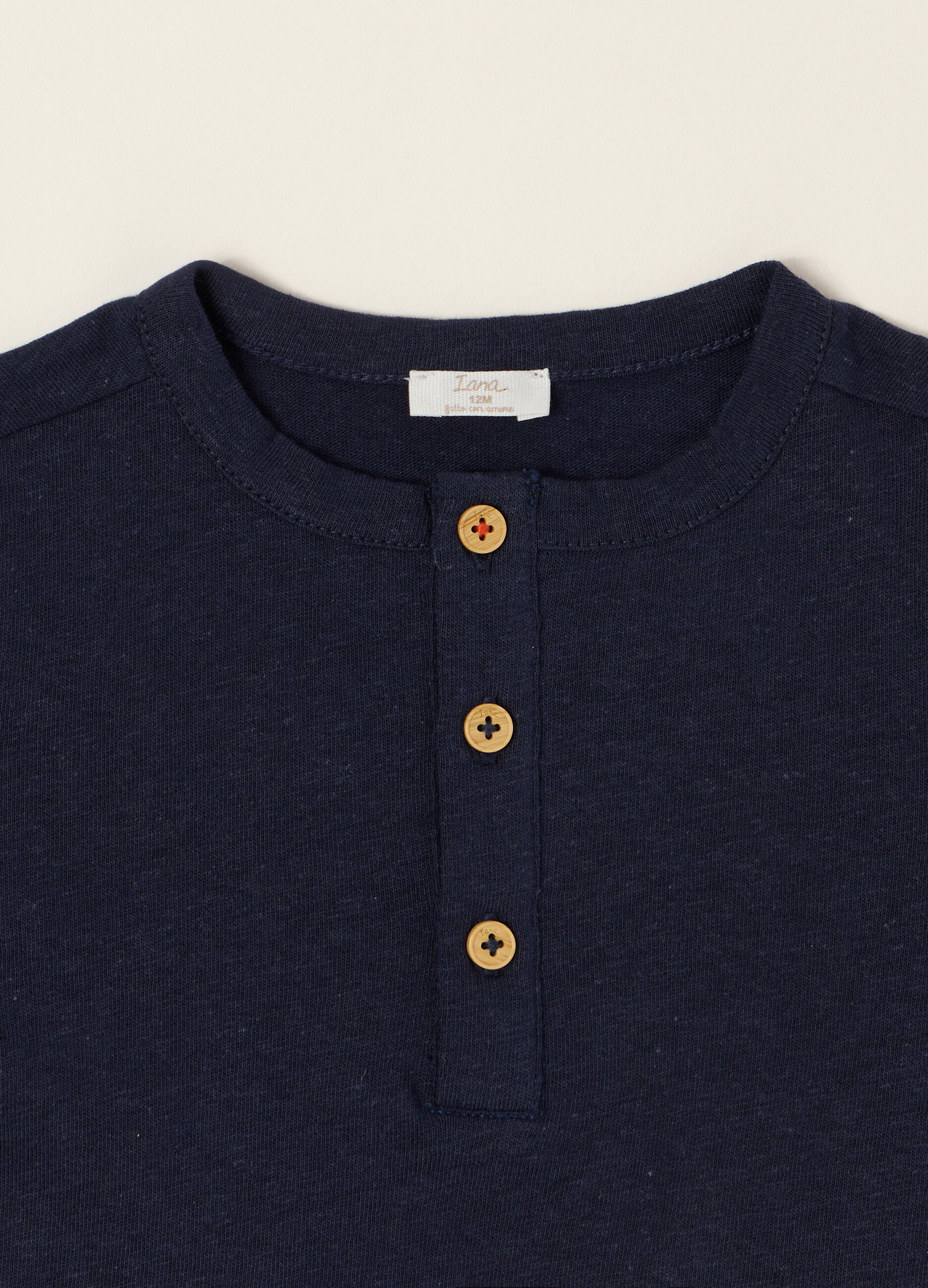 T-shirt in jersey misto lino IANA_2