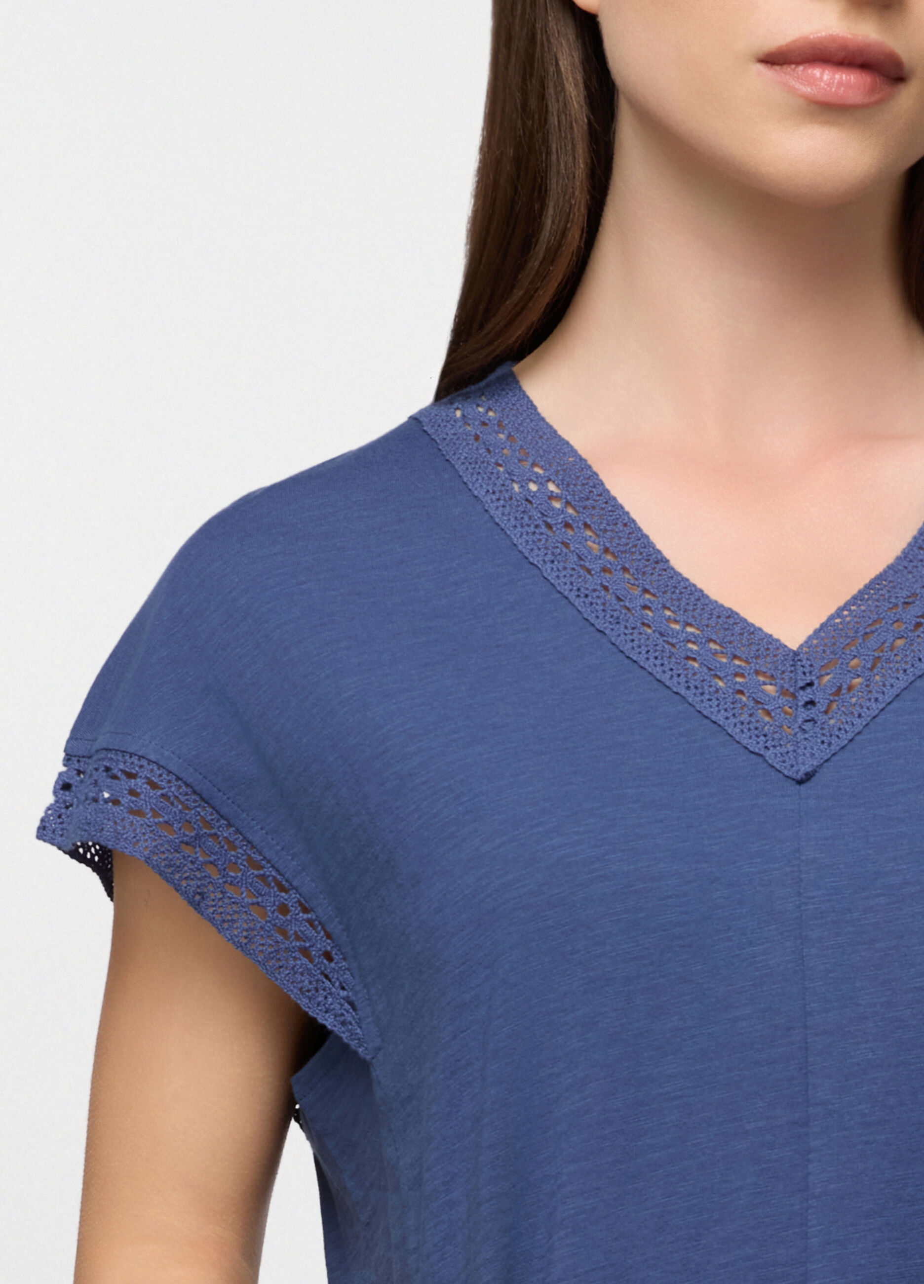 Camicia da notte in jersey di puro cotone donna_2