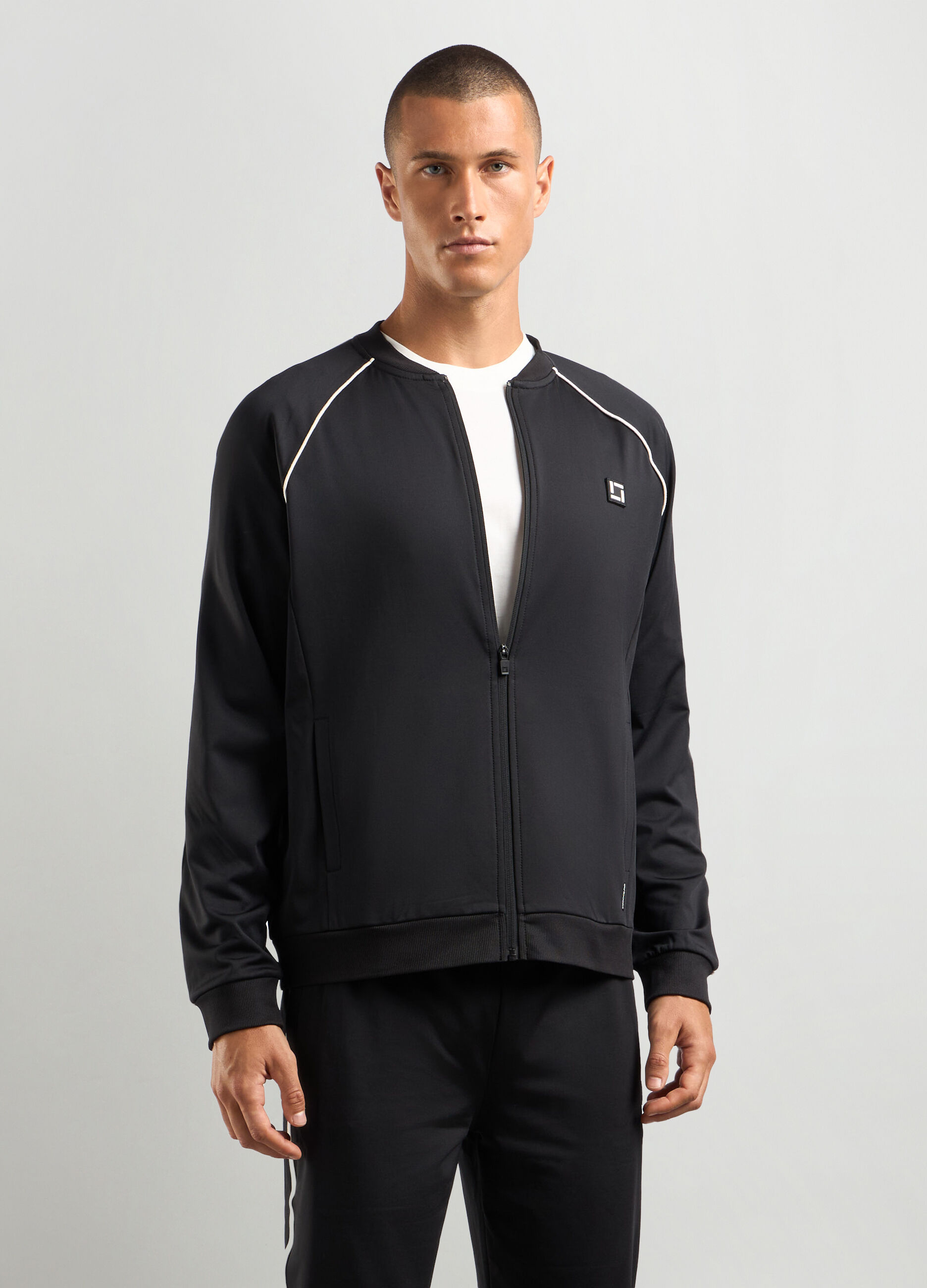 Felpa fitness full zip uomo_0
