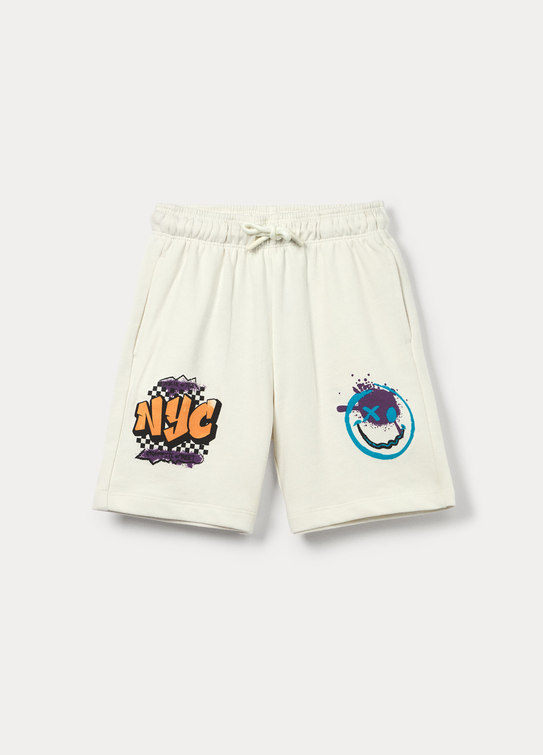 Shorts in french terry di puro cotone bambino_0