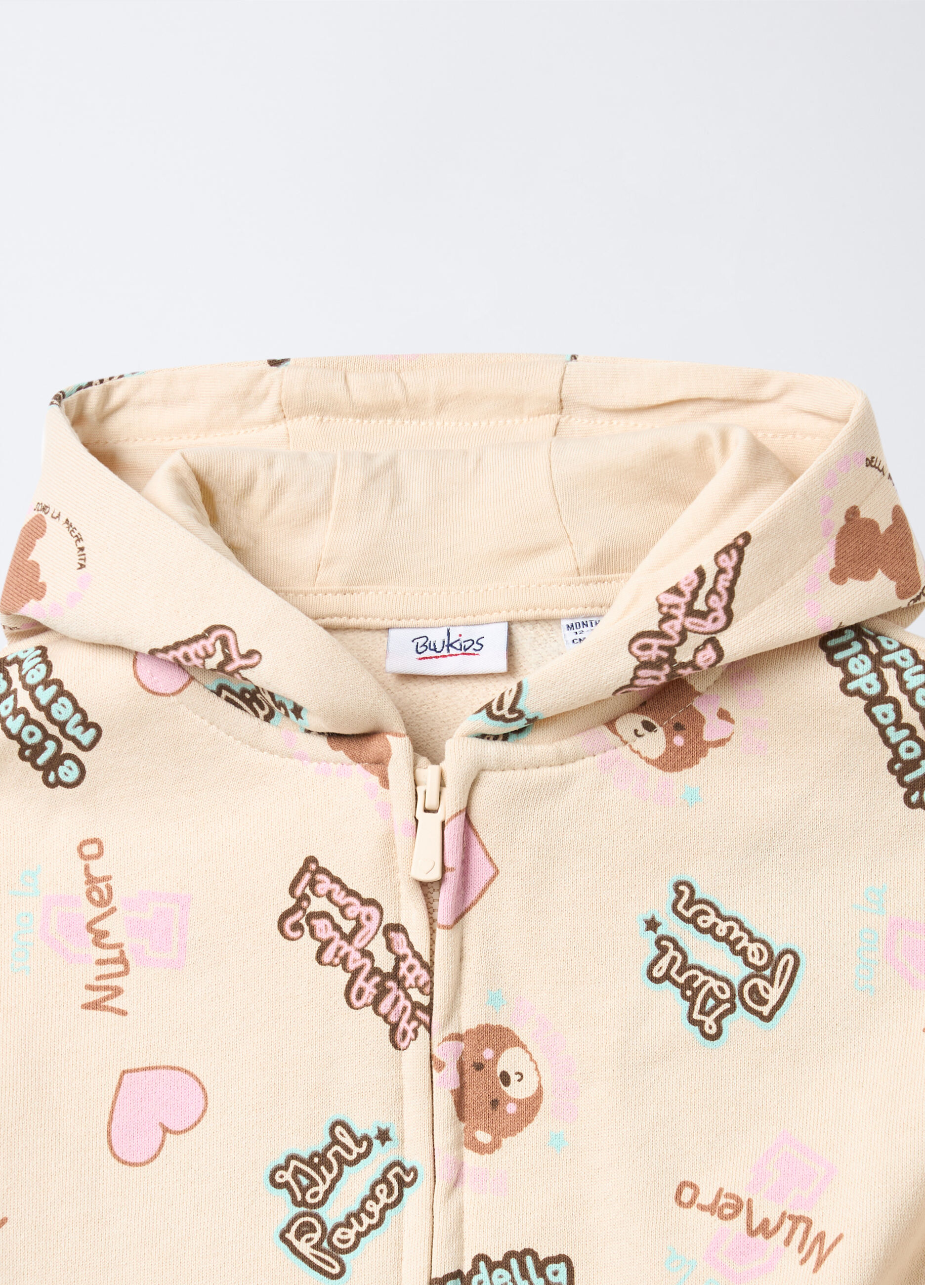 Jogging set in misto cotone garzato bimba_2