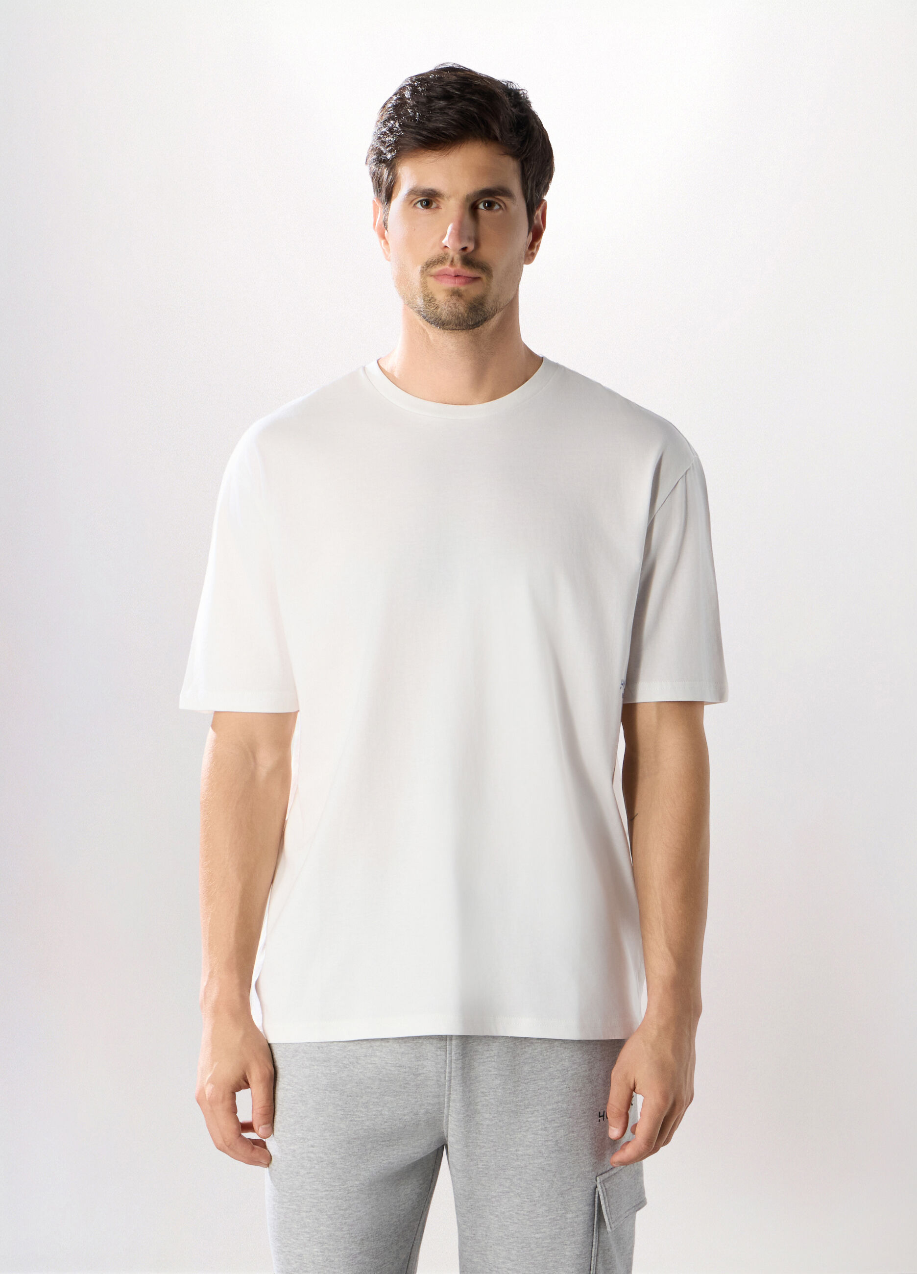 T-shirt sportiva in puro cotone uomo_0