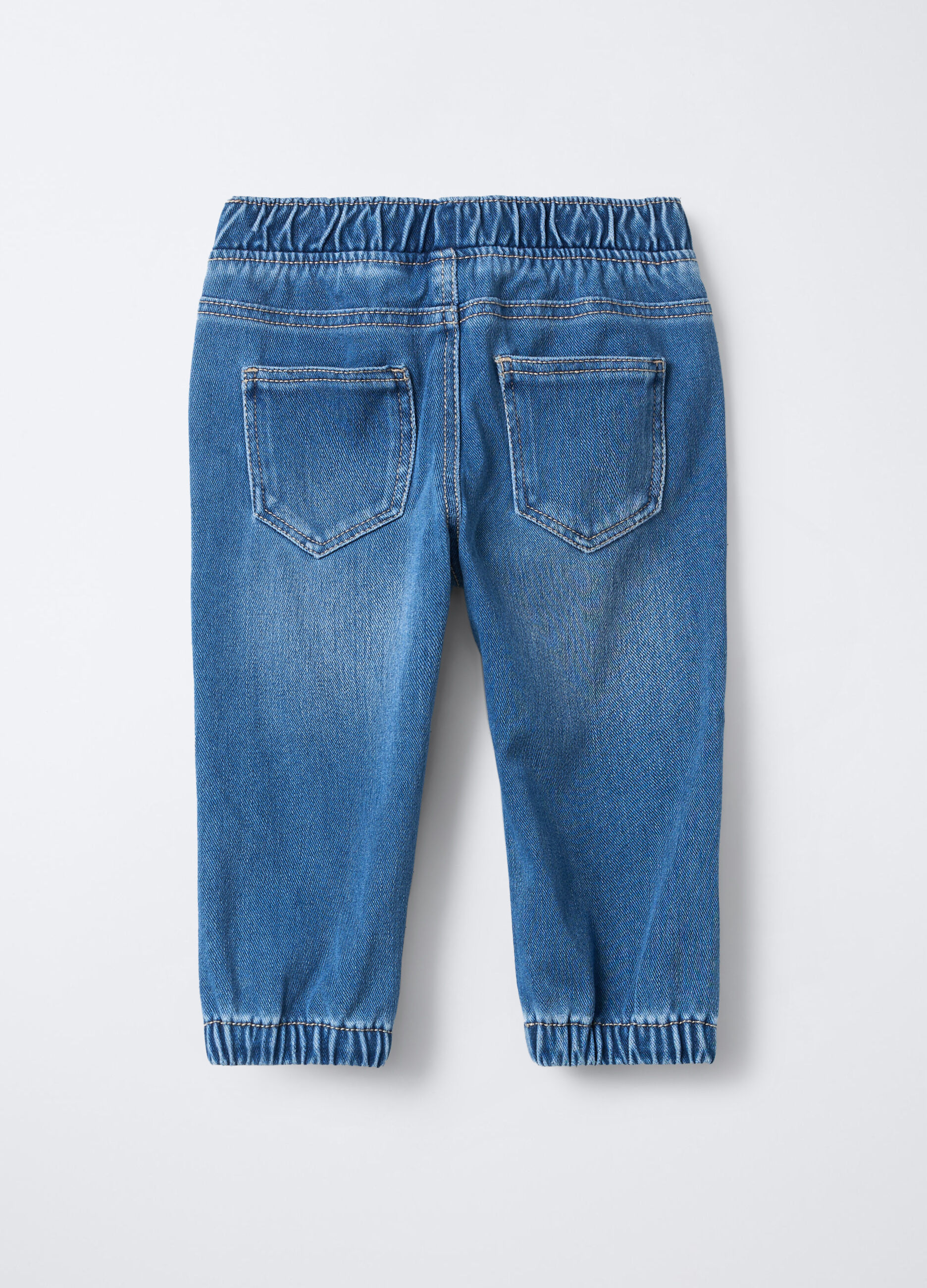 Jogger in denim di misto cotone garzato stretch Comfort Fit bimba_1