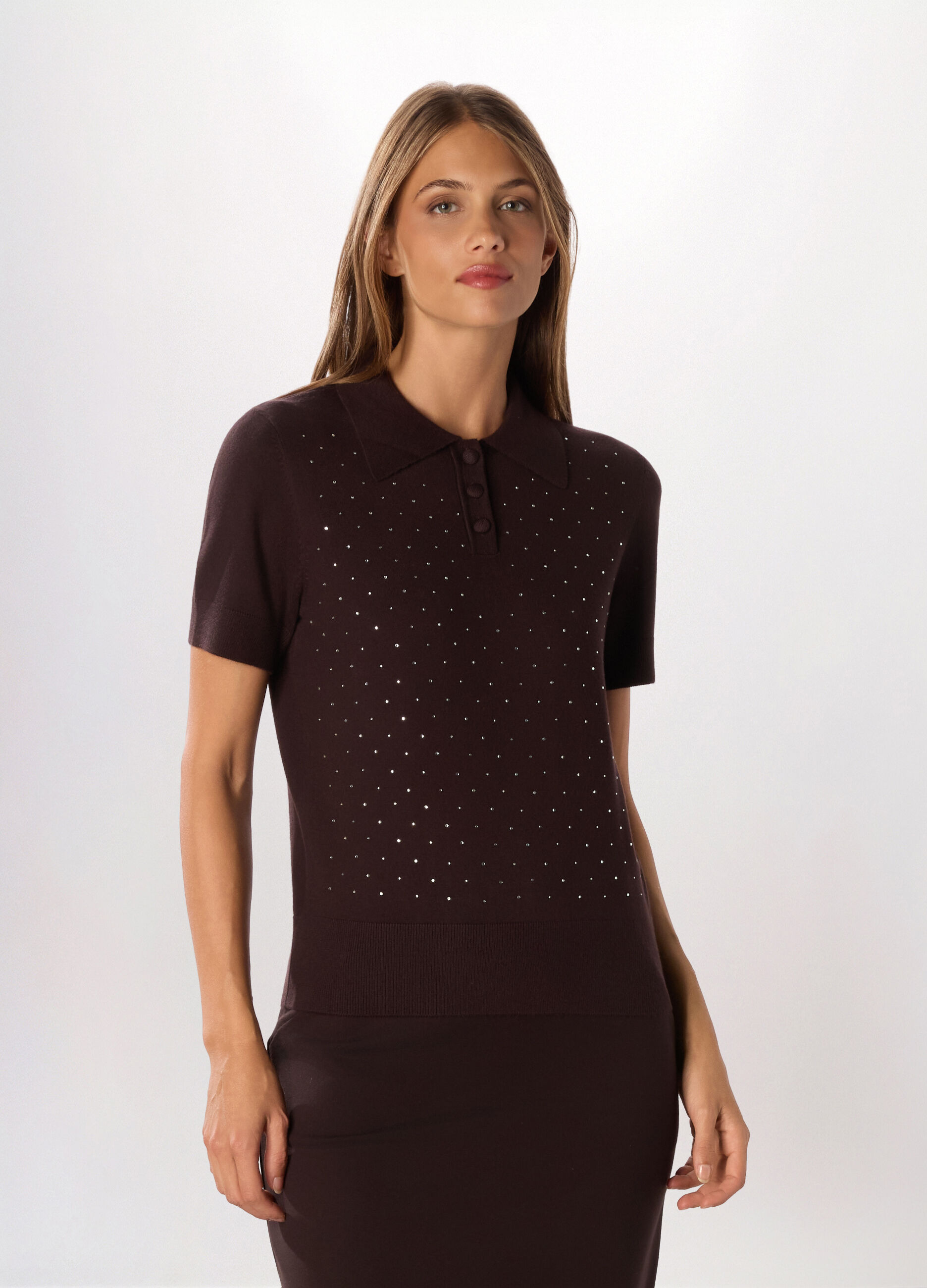 Polo tricot misto viscosa donna_0