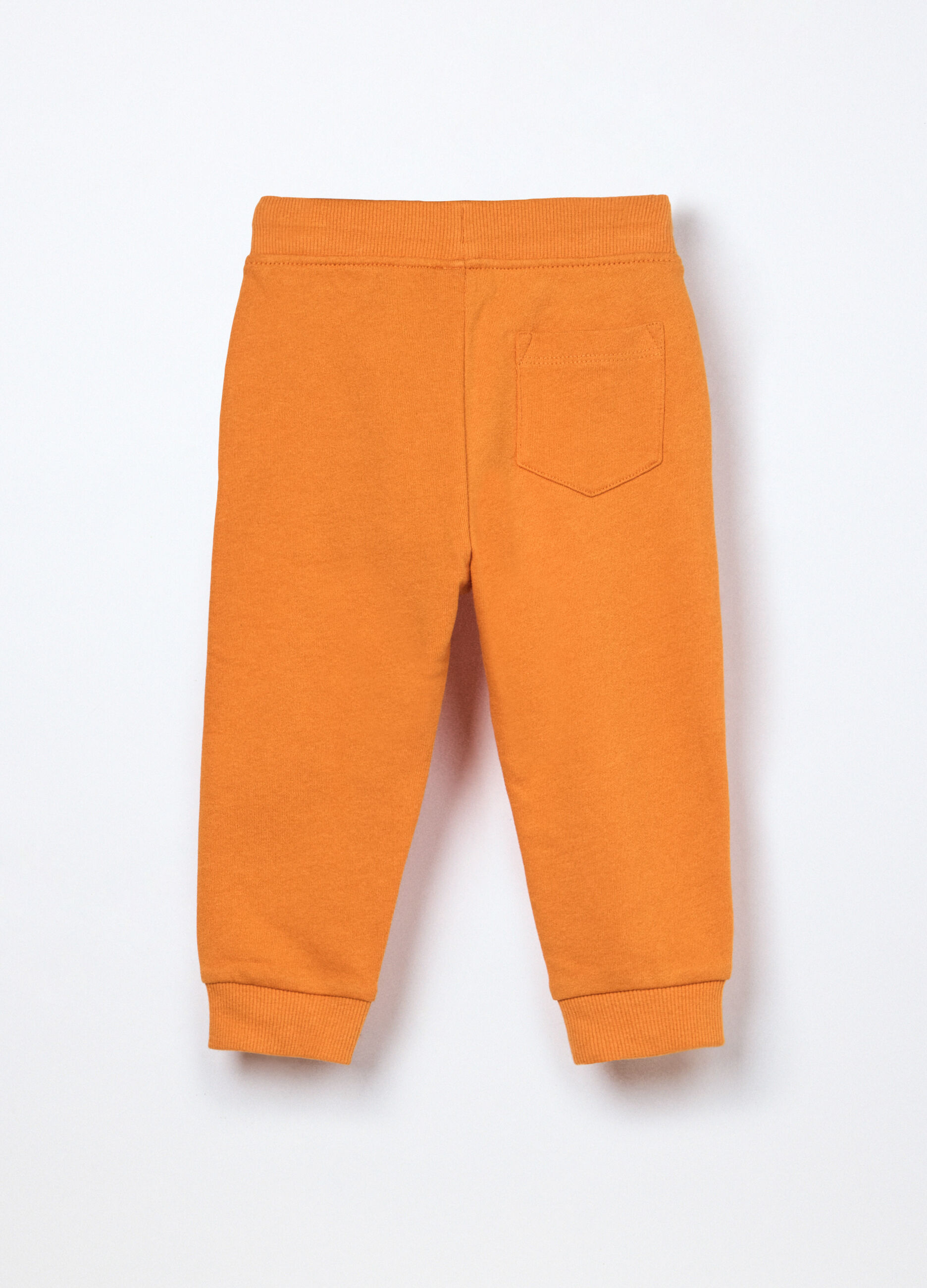 Jogger in french terry di puro cotone neonato_1