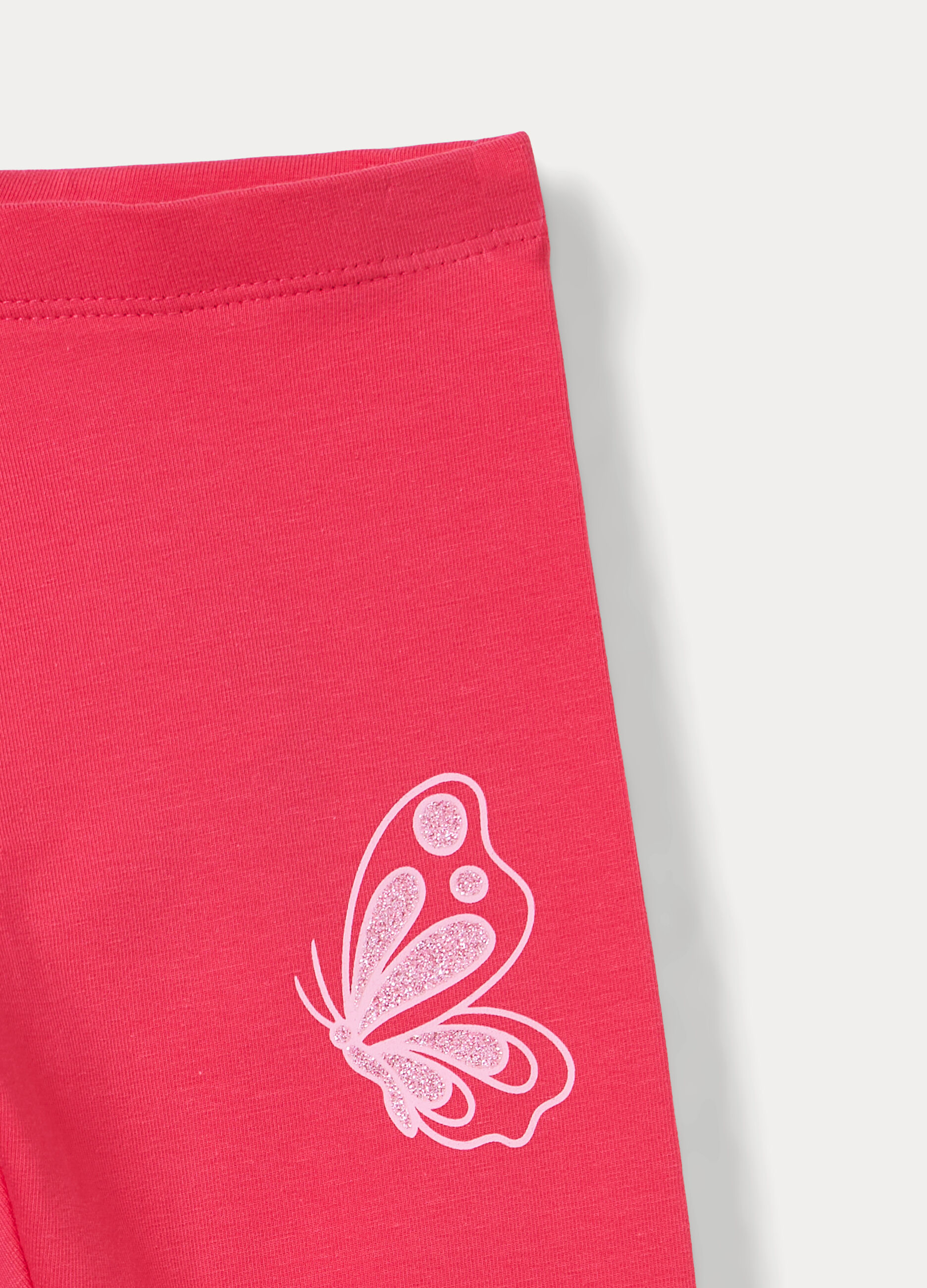 Leggings slim fit in jersey di cotone stretch bambina_2