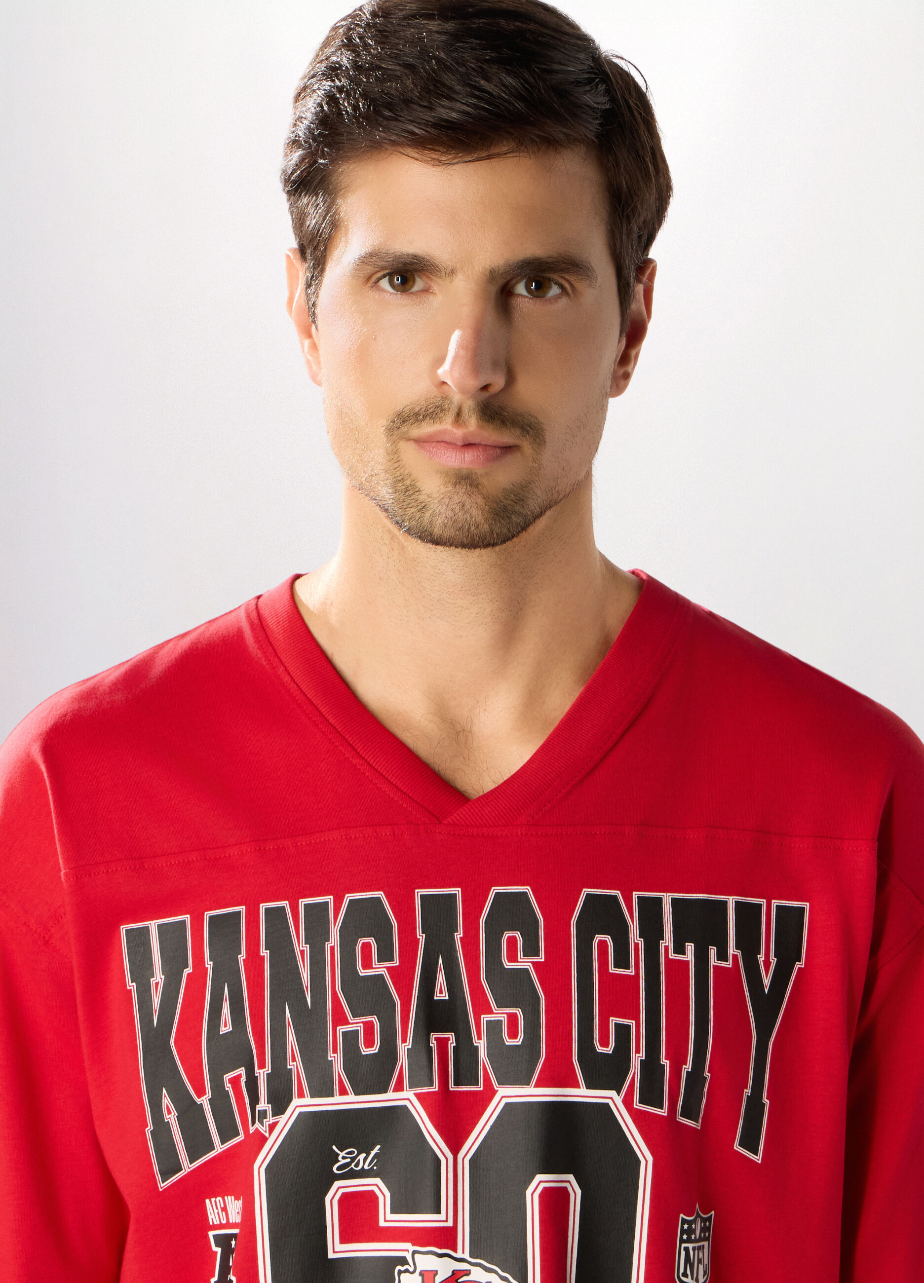 T-shirt collo a V Kansas City Chiefs NFL uomo_1