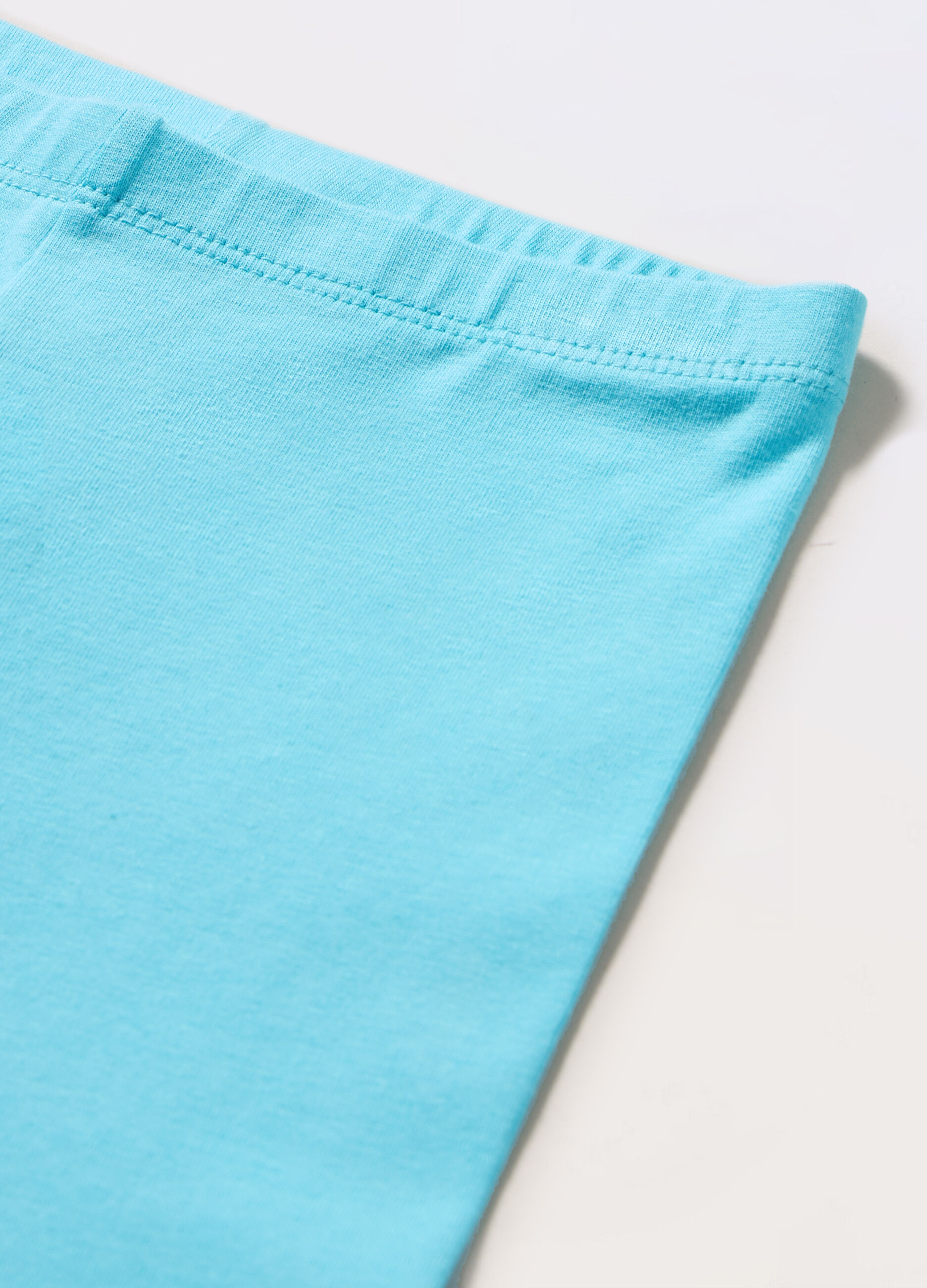 Leggings ciclista in jersey di cotone stretch bambina