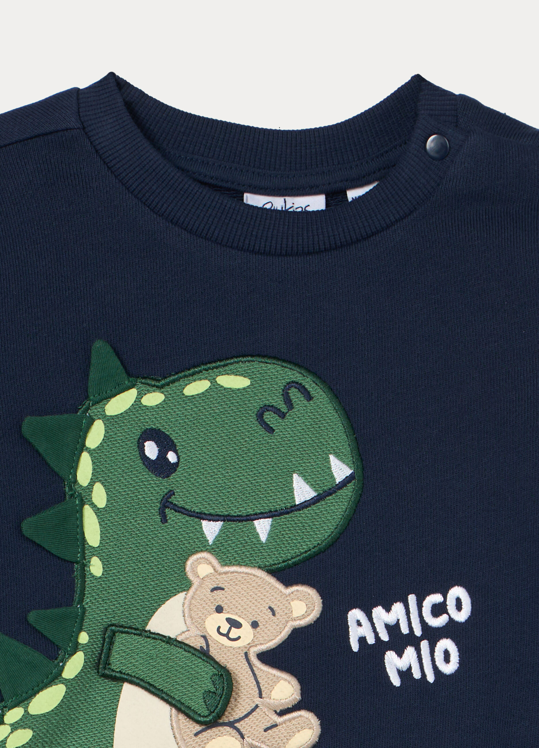 Jogging set in french terry di puro cotone bimbo_2