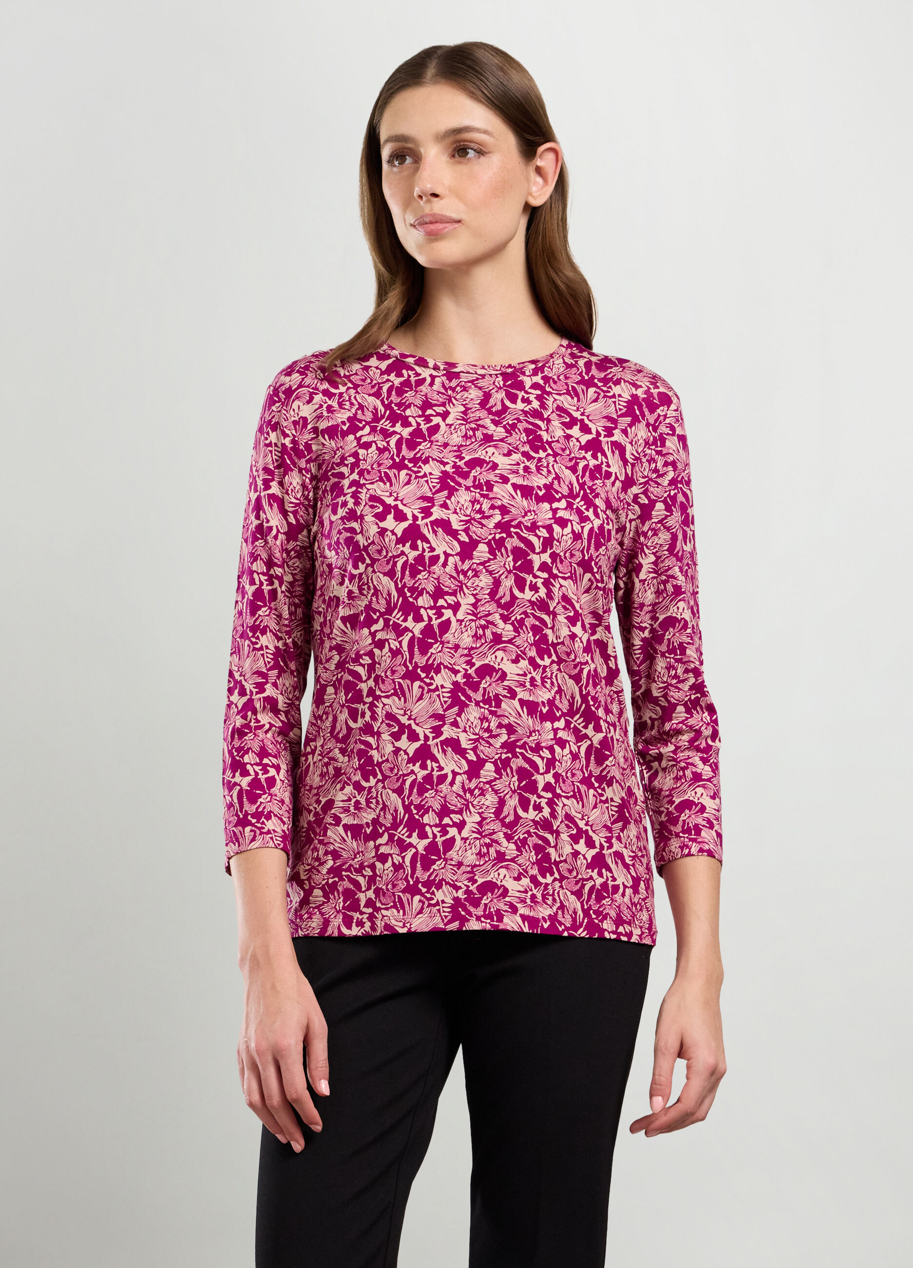 T-shirt in viscosa stretch donna_0