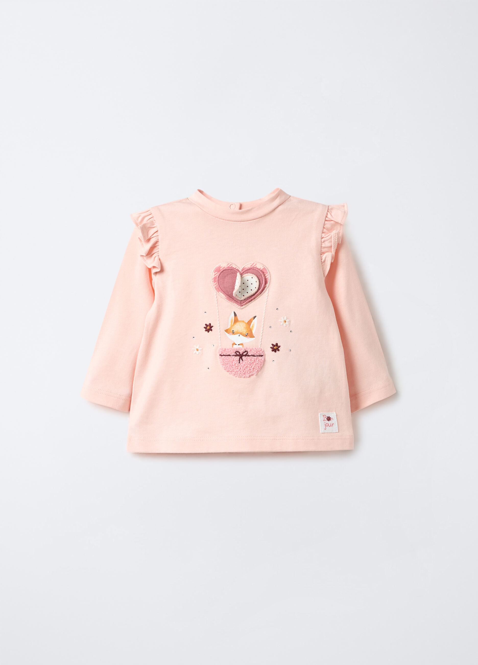 T-shirt in jersey di puro cotone neonata_0