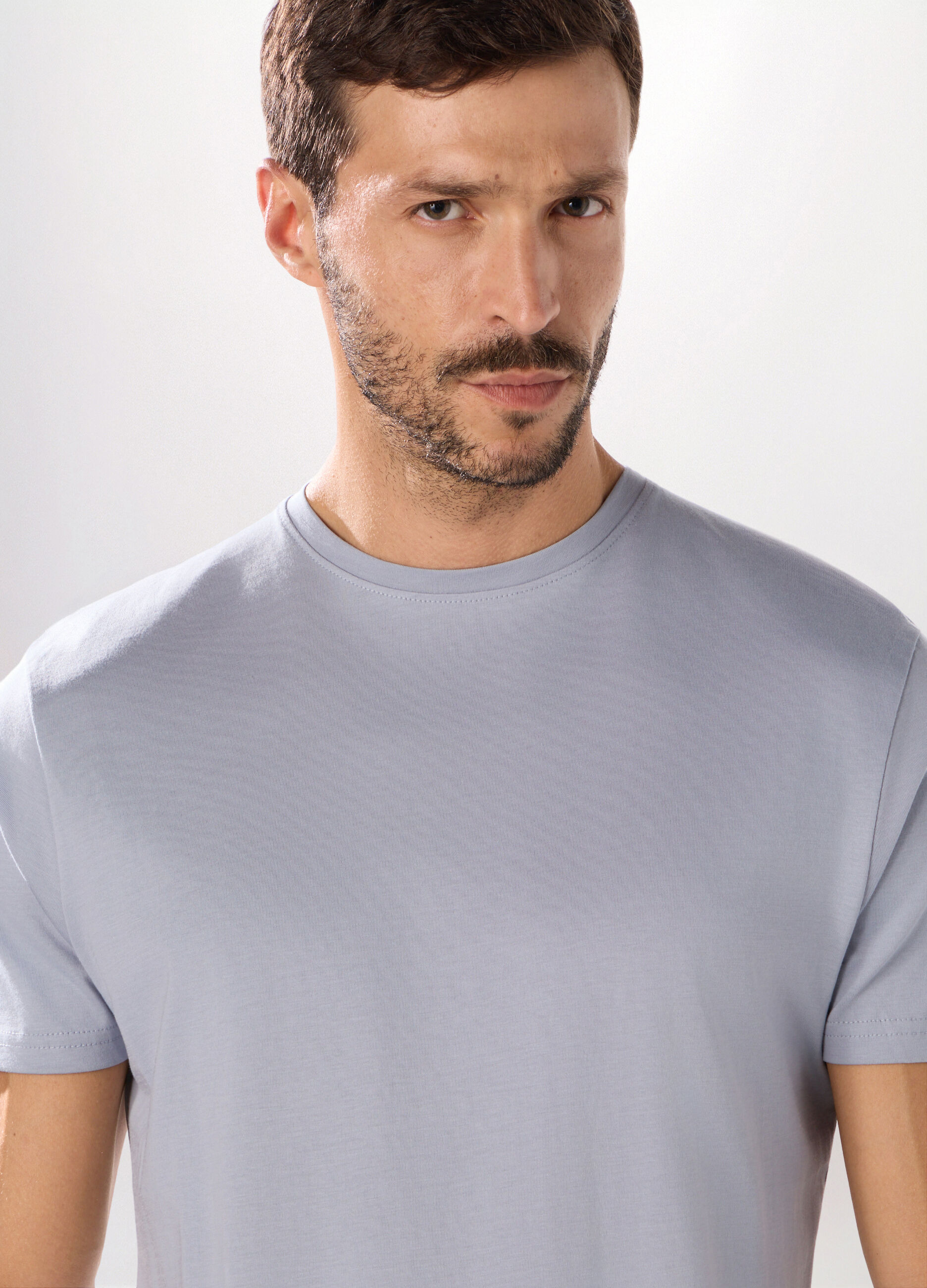 T-shirt girocollo regular fit in cotone uomo_2