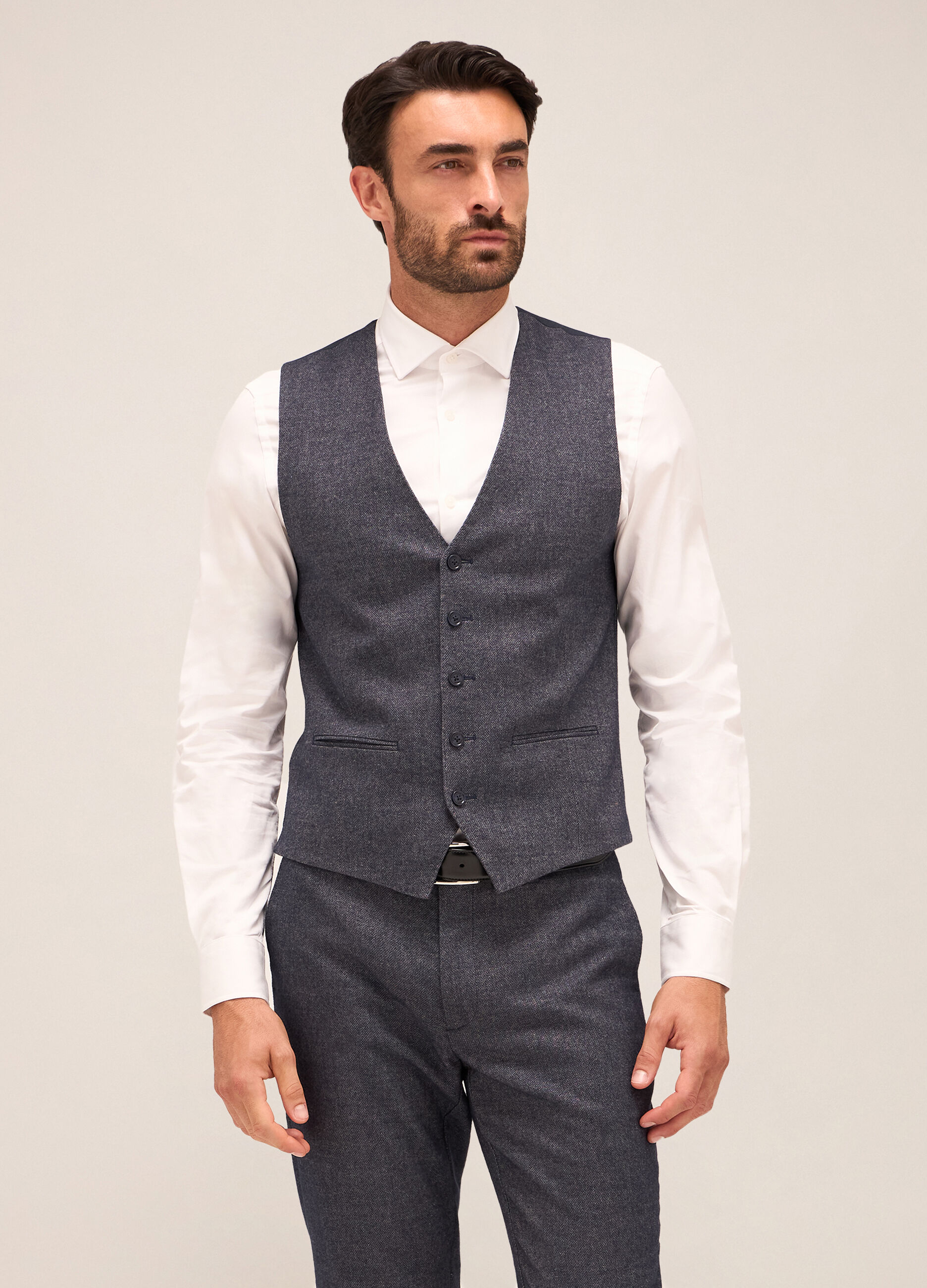 Gilet in cotone stretch uomo_0