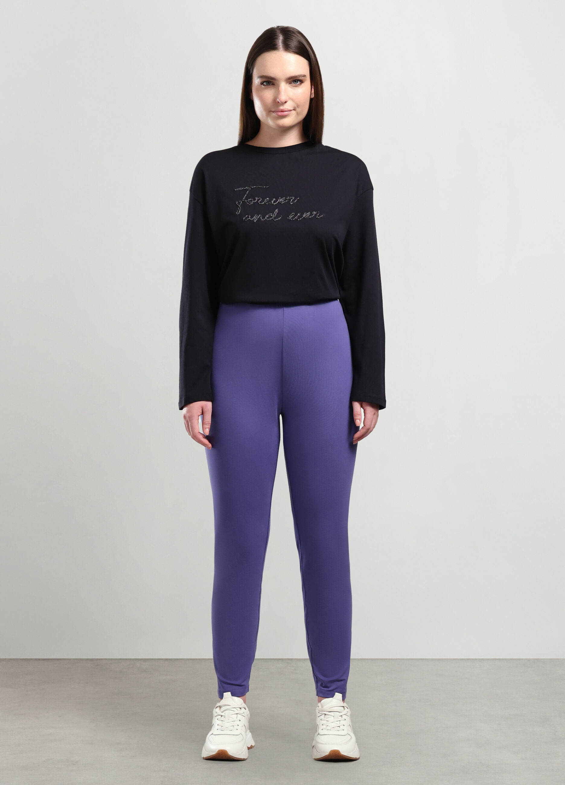 Leggings in cotone stretch donna curvy_0