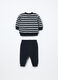Jogging set in french terry di puro cotone neonato_1