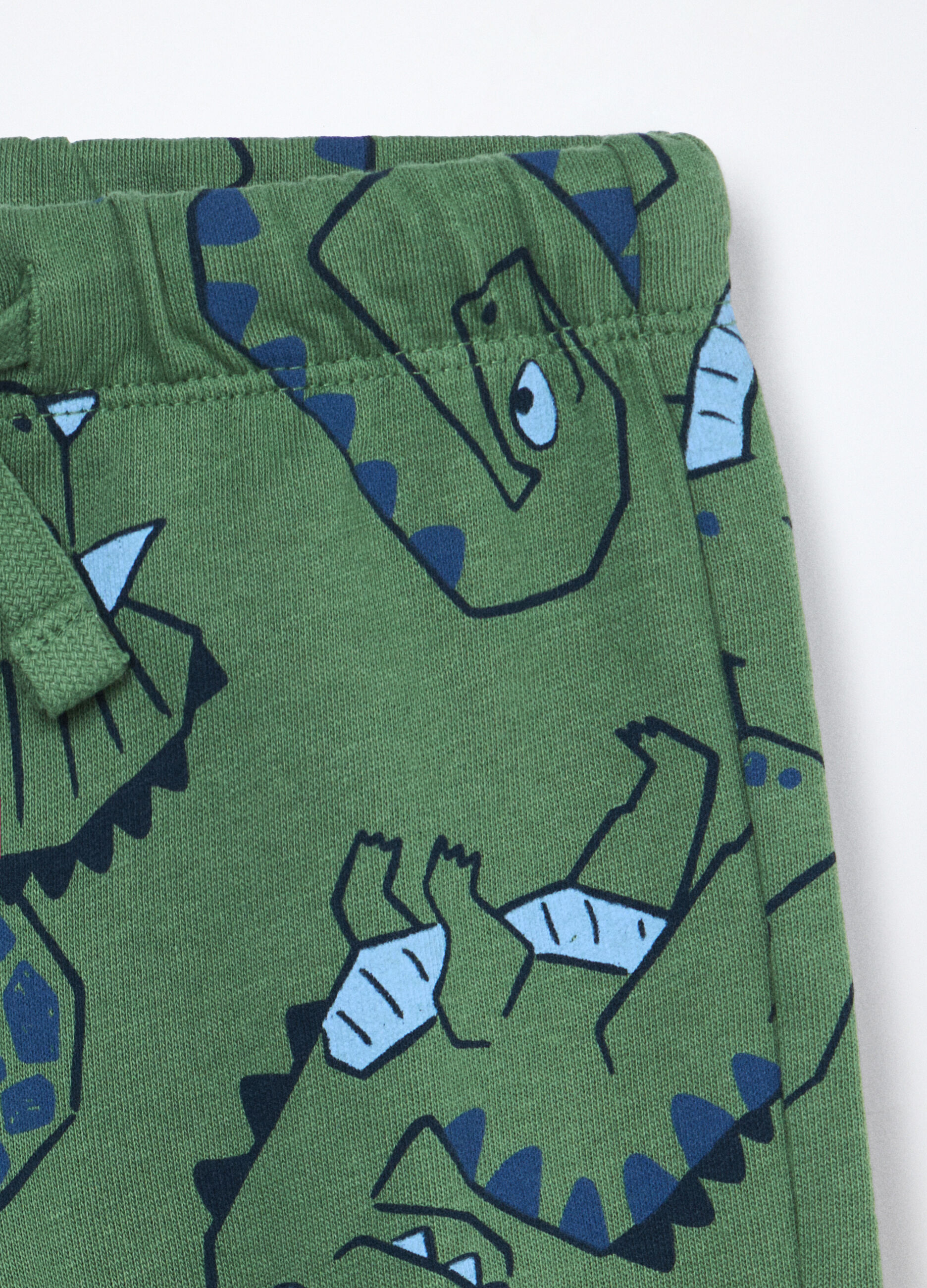 Jogger in french terry di puro cotone neonato_2