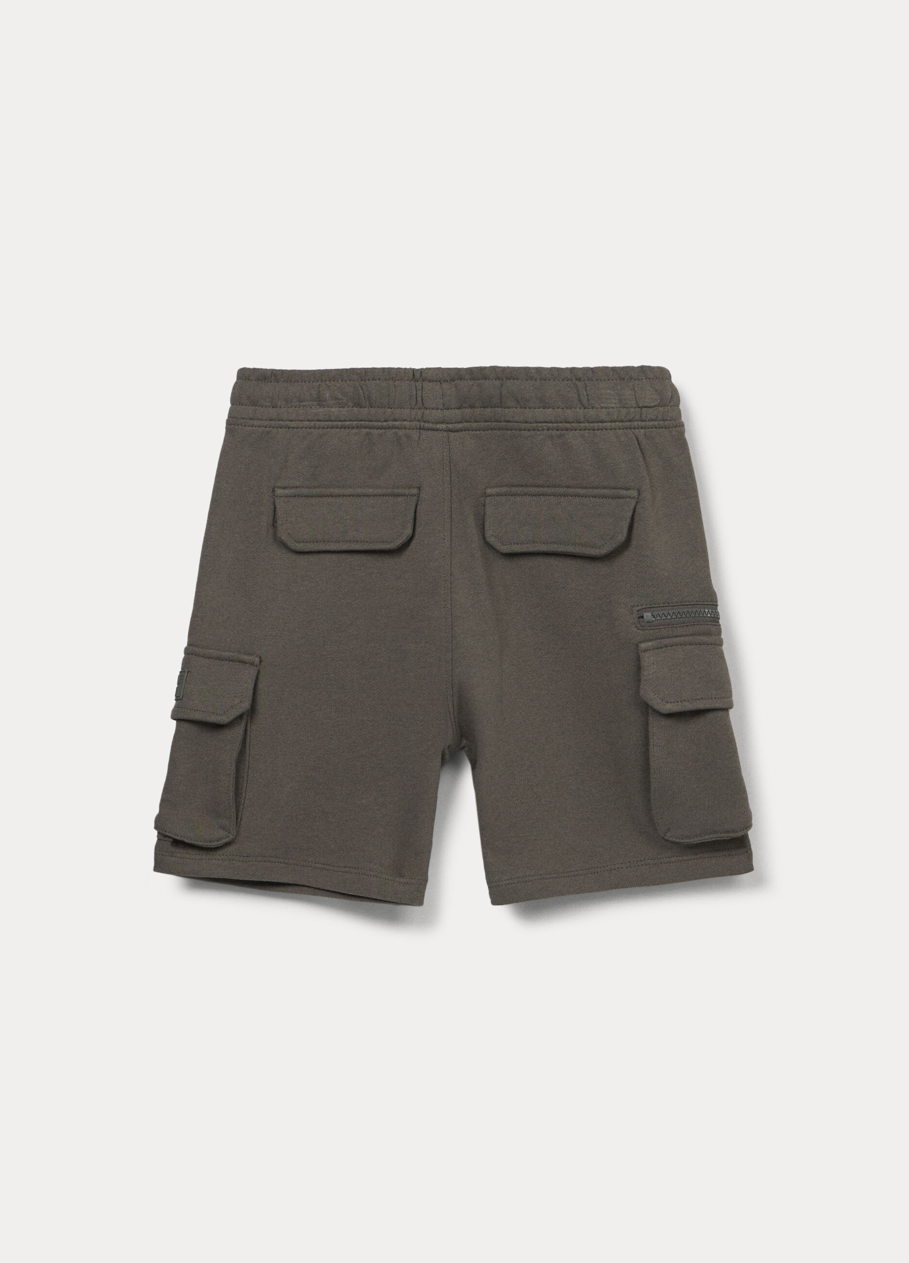 Shorts cargo in french terry di puro cotone bambino_1