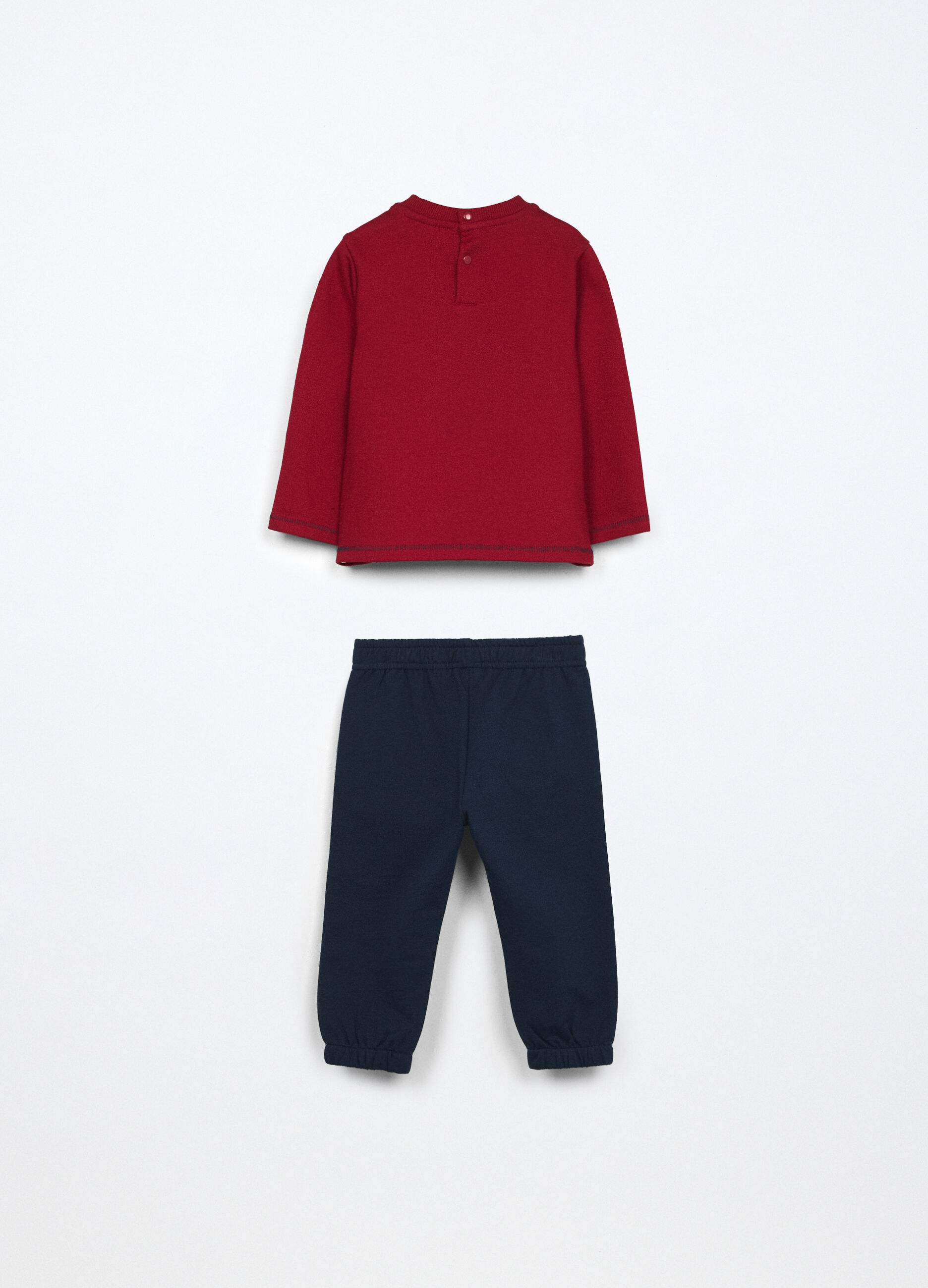 Jogging set in french terry di puro cotone neonato_1