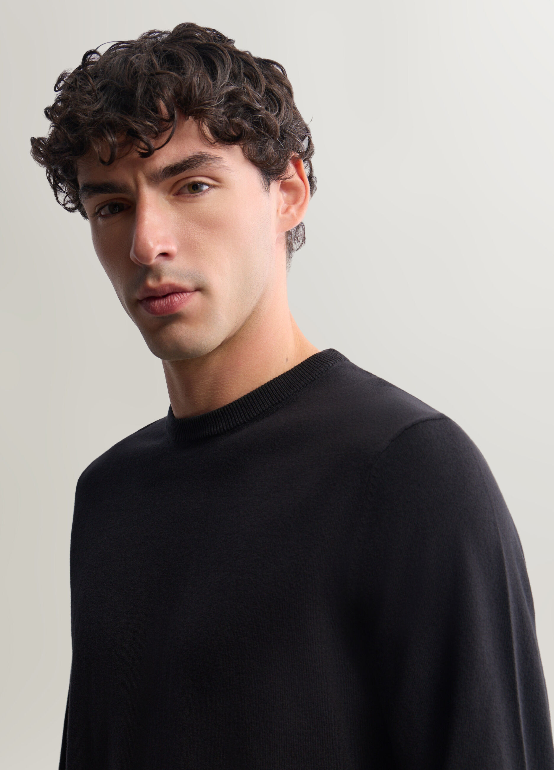 Maglione girocollo in misto cotone uomo