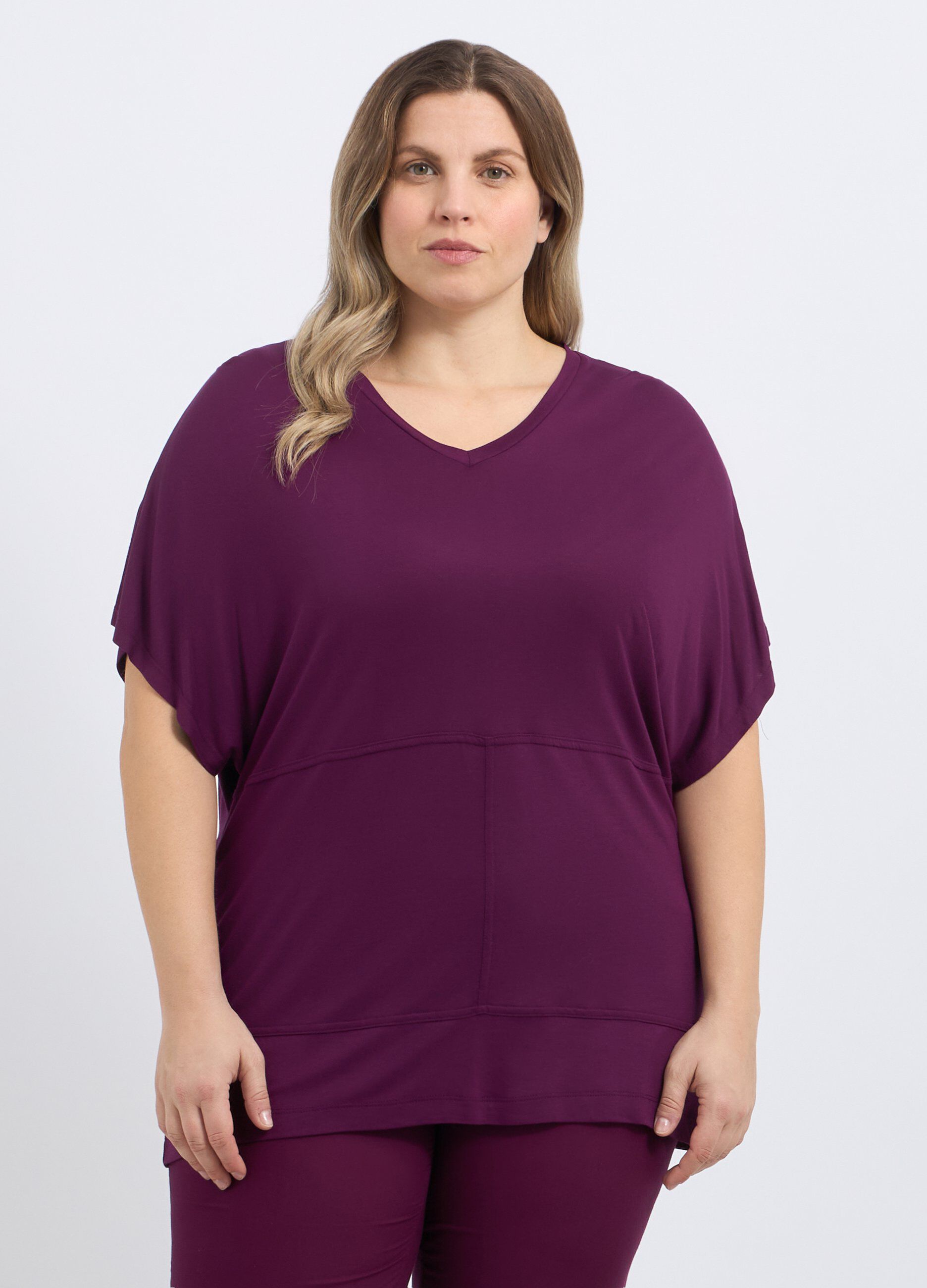 T-shirt in pura viscosa donna curvy_0
