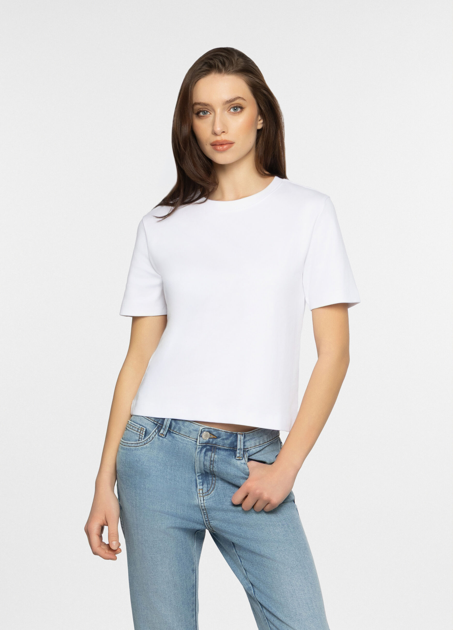 T-shirt girocollo donna_0
