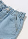 Shorts in denim di puro cotone bambina_1