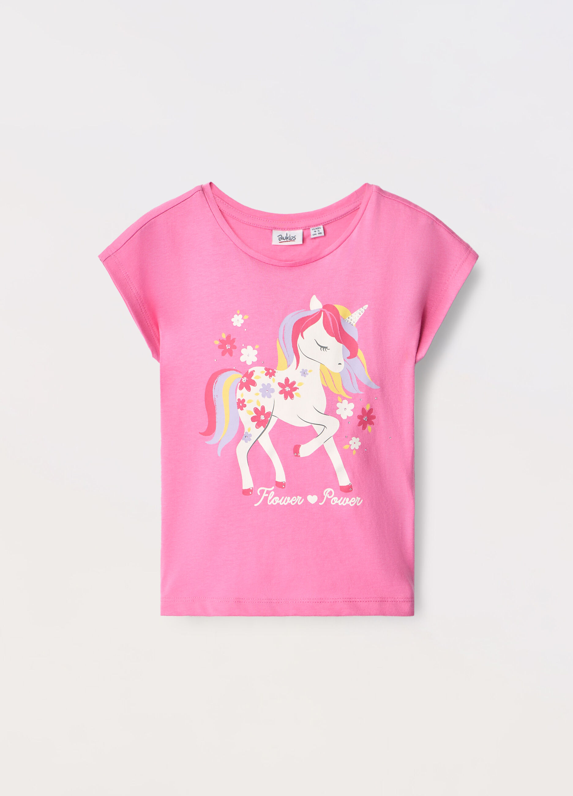 T-shirt in jersey di puro cotone bambina_0