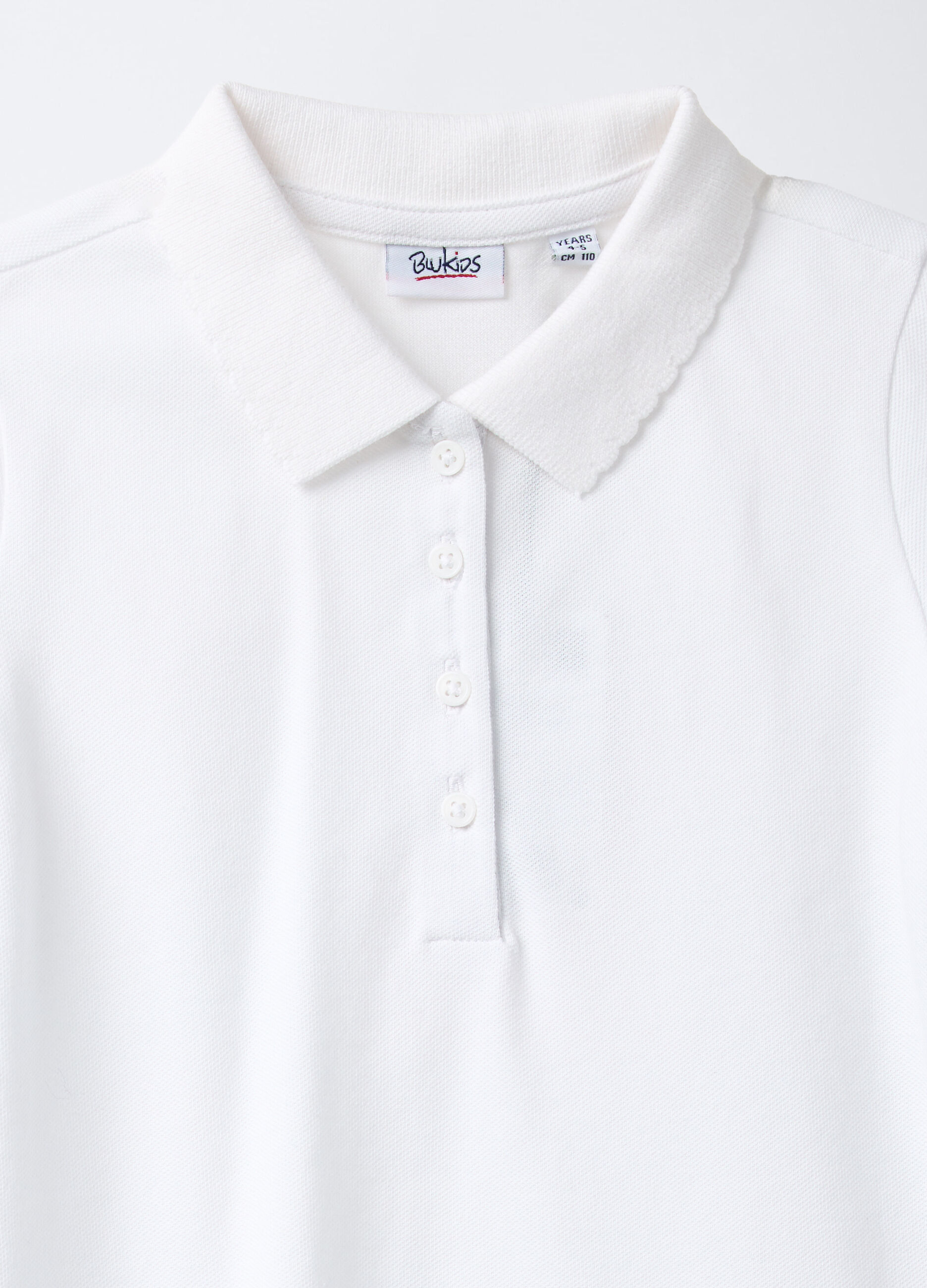 Polo in puro cotone Piquet bambina_2