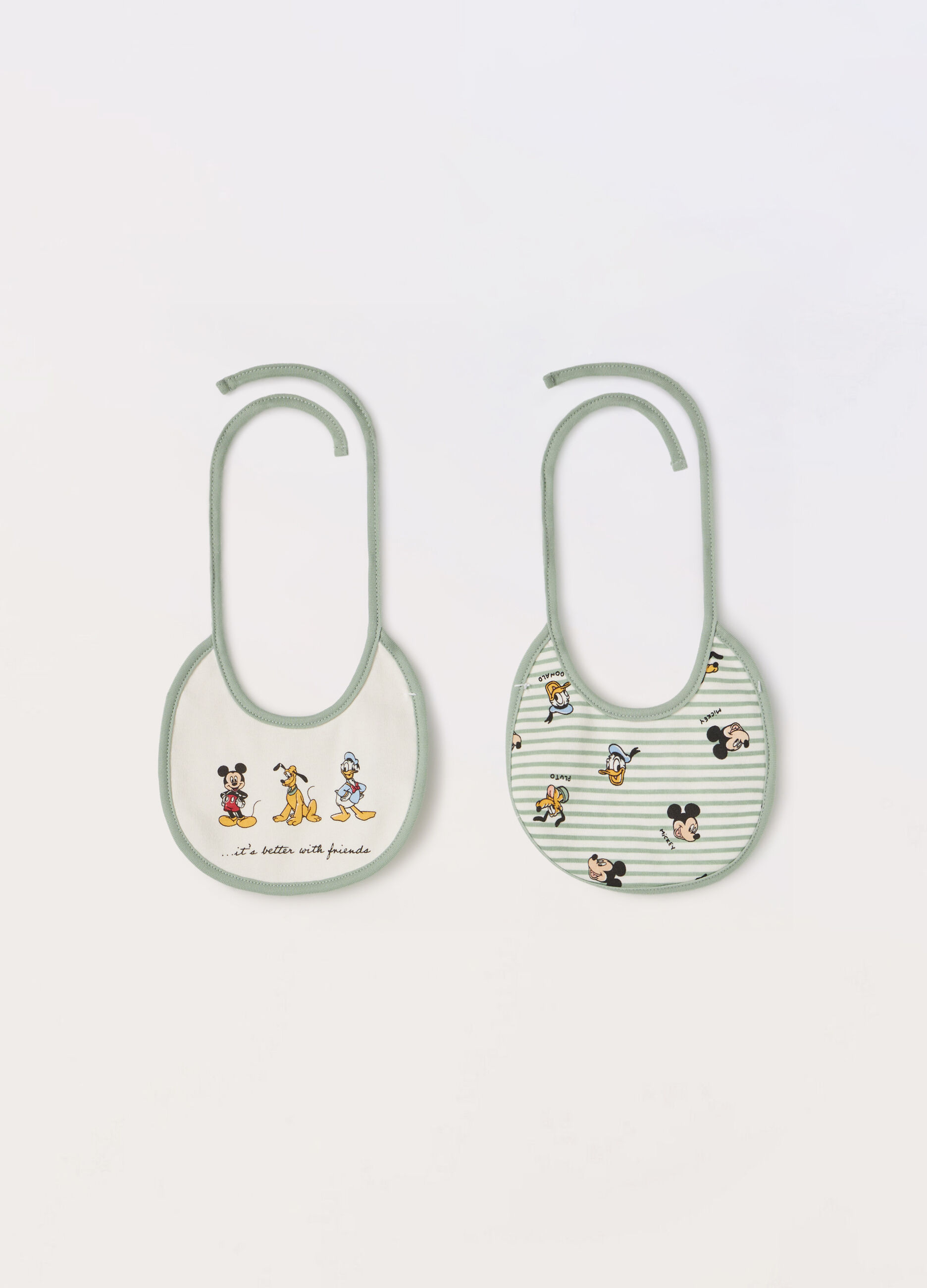 Pack 2 bavaglini in interlock di puro cotone neonato_0