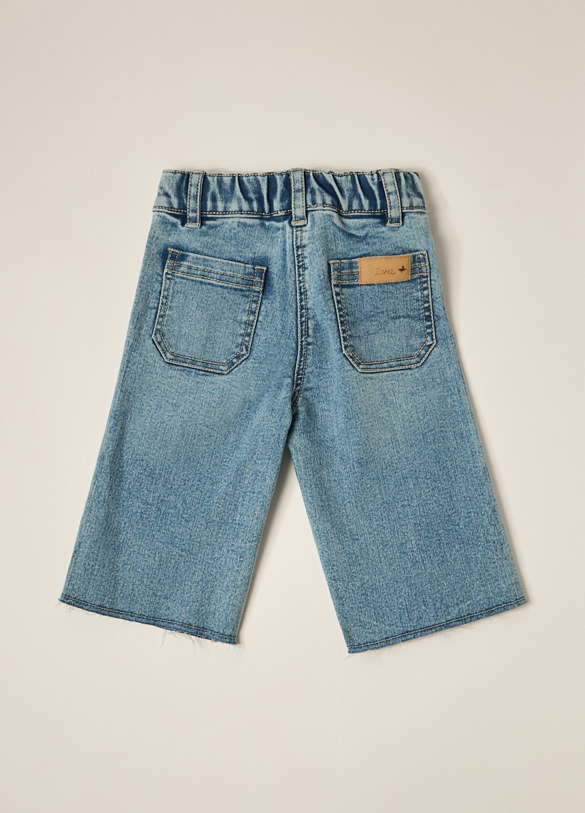 Pantaloni in denim di misto cotone IANA neonata_2