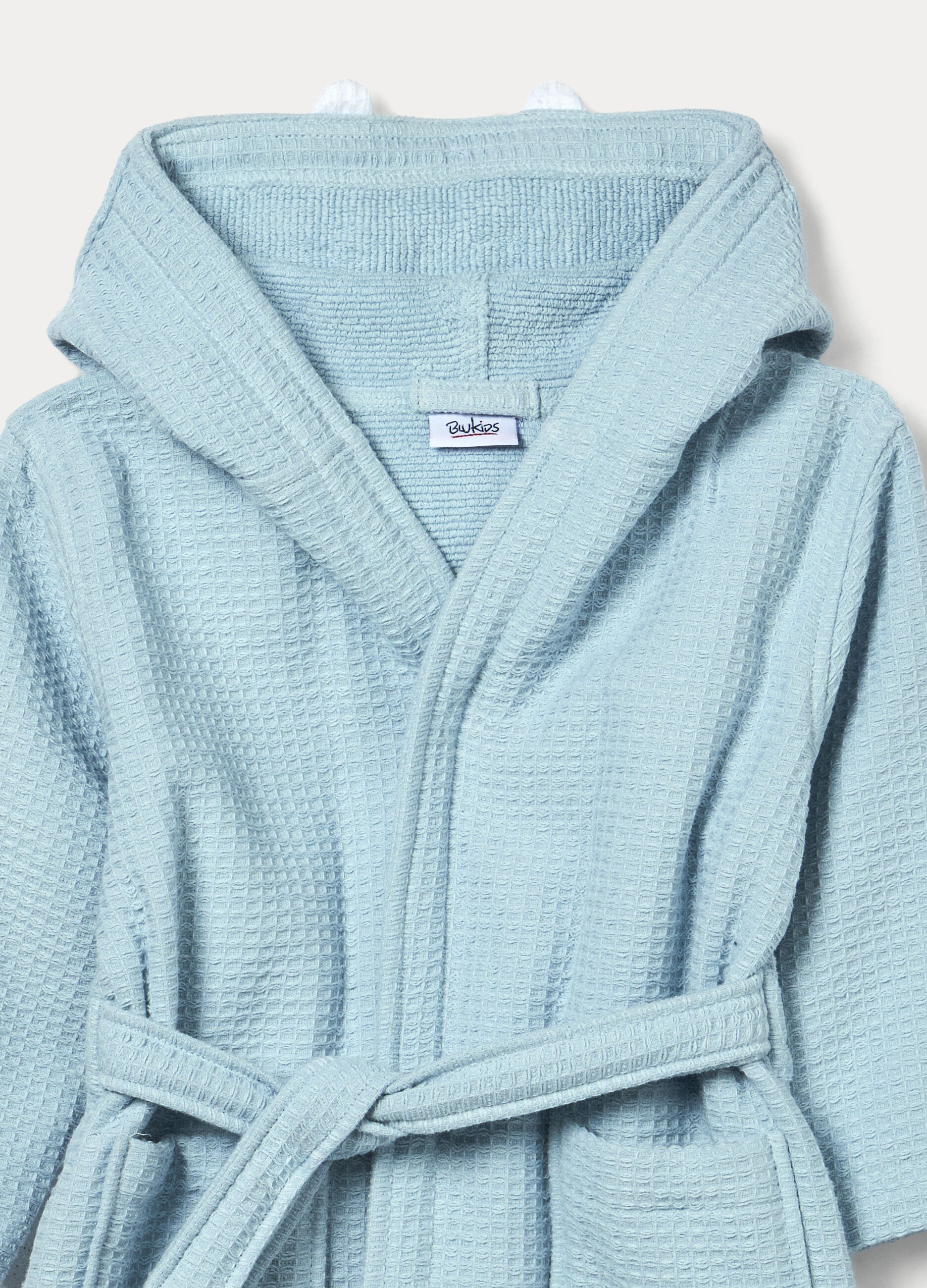 Accappatoio waffle di puro cotone neonato_2