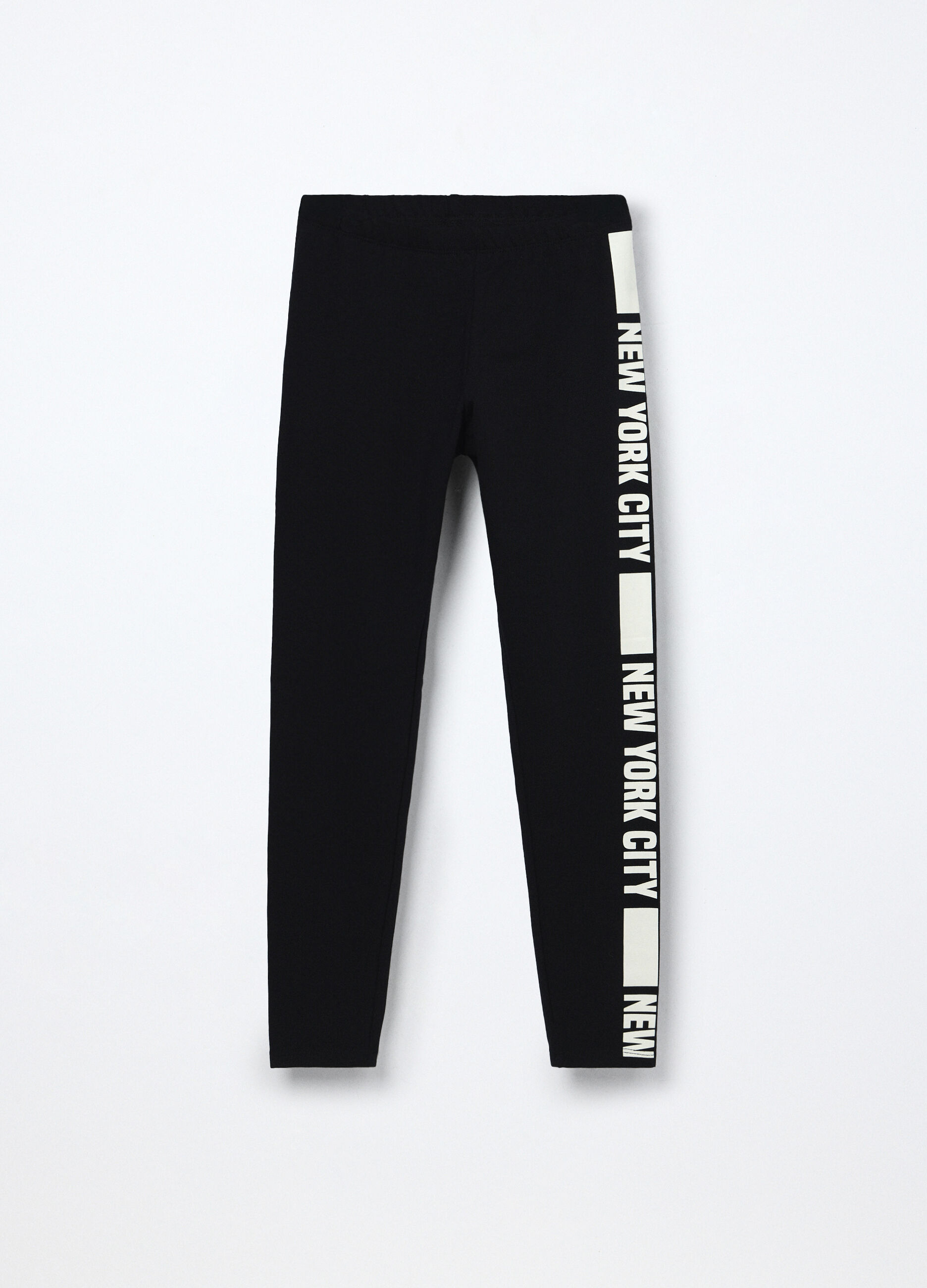 Leggings in french terry di cotone stretch ragazza_0
