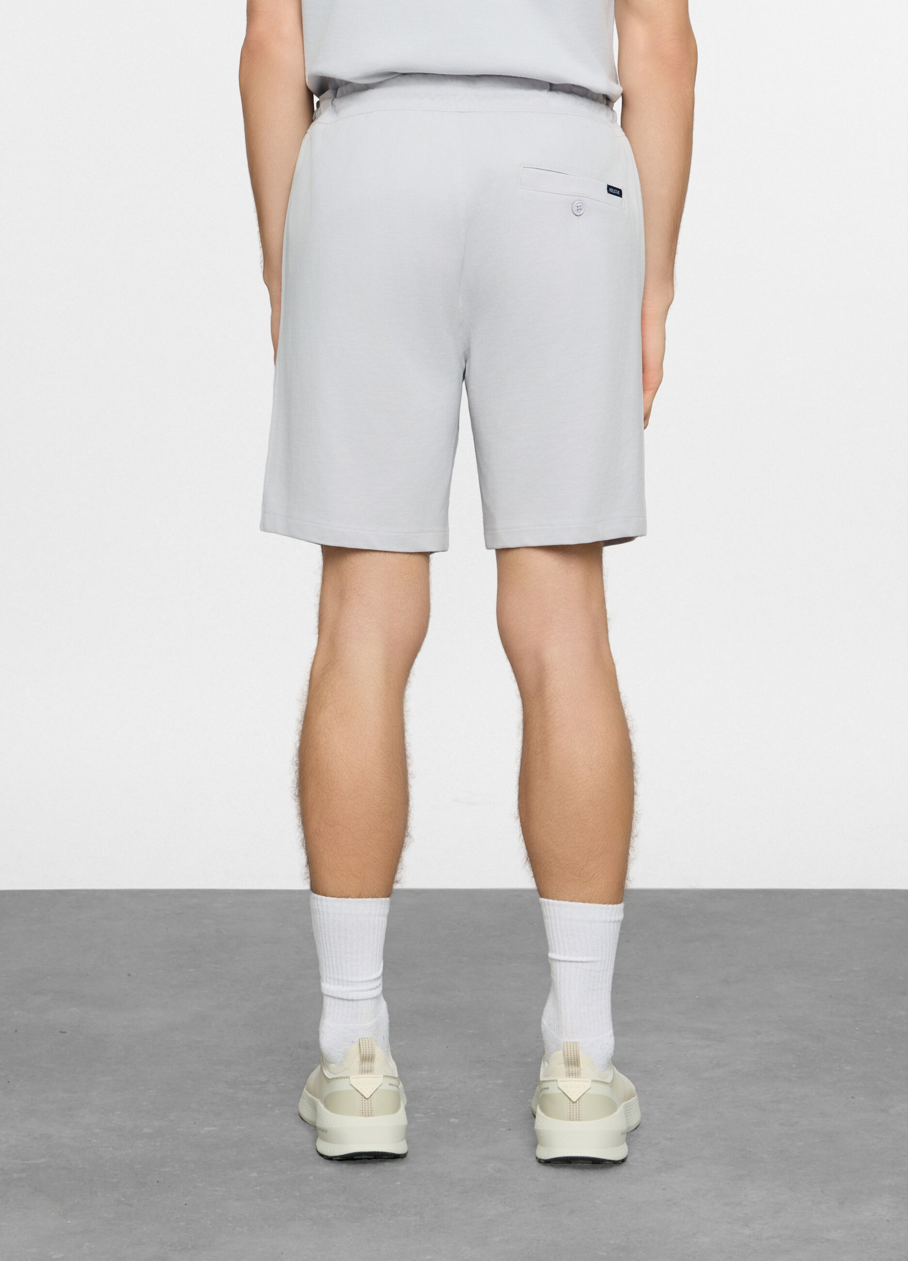 Bermuda in piquet di cotone con coulisse uomo_1