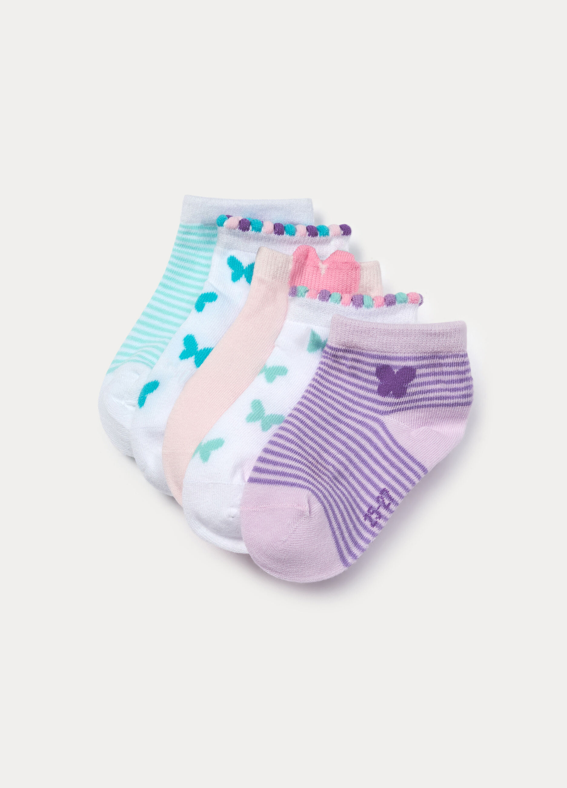 Pack 5 calze corte misto cotone _0