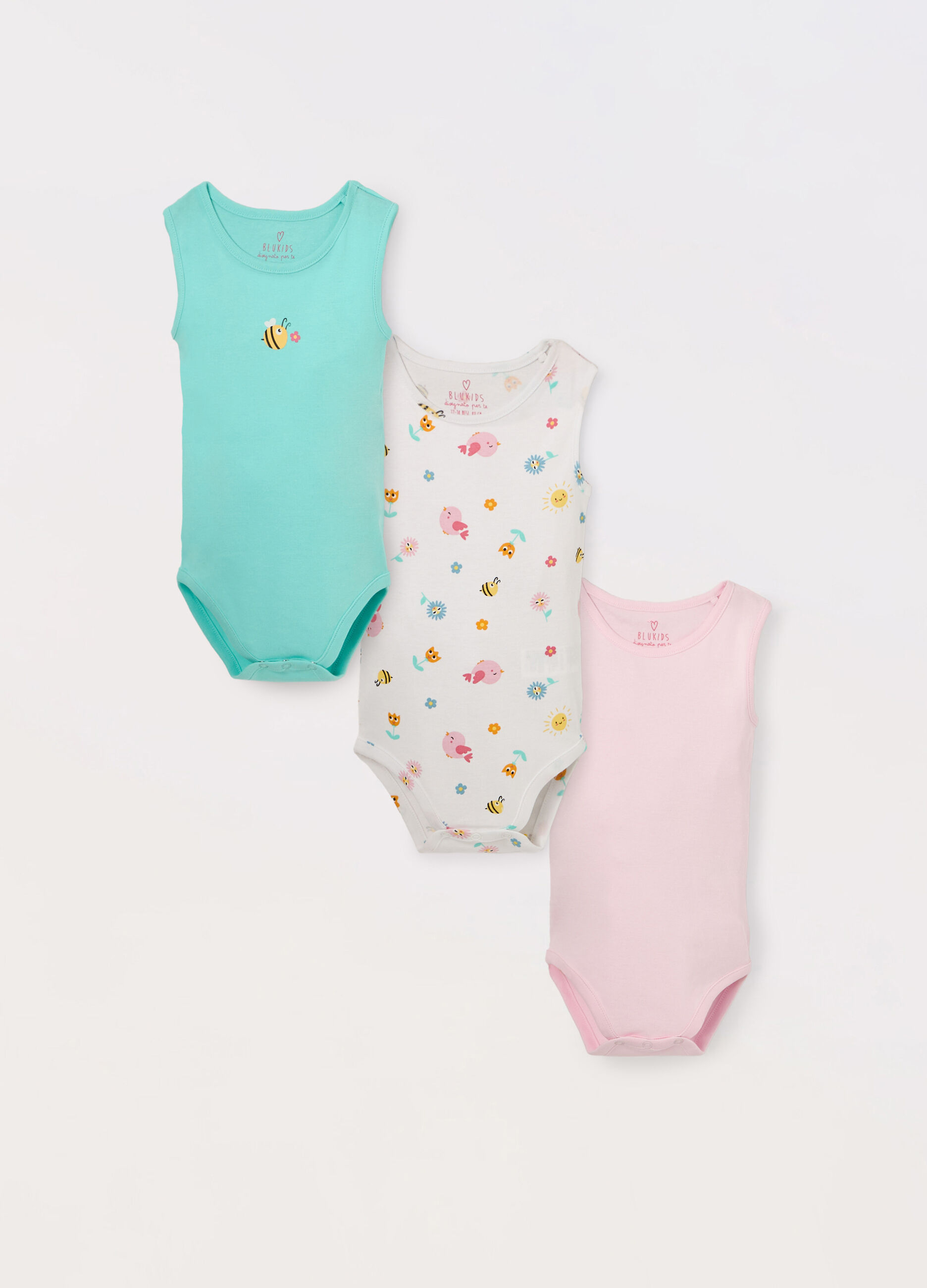 Pack 3 body in puro cotone neonata_0