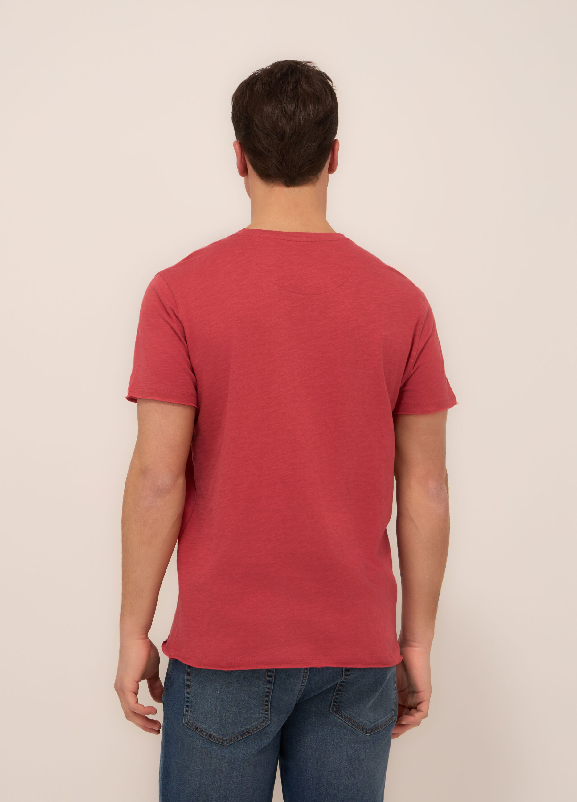 T-shirt in jersey di cotone mélange uomo_1