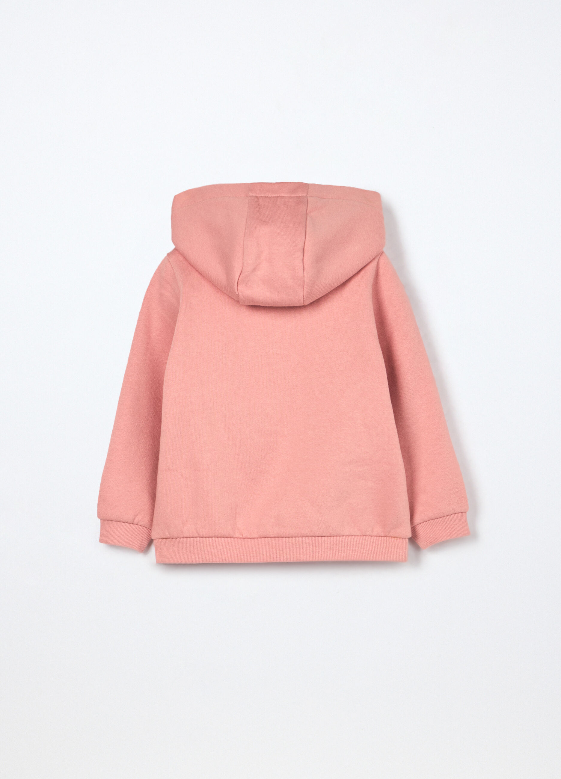 Felpa full zip in puro cotone neonata_1