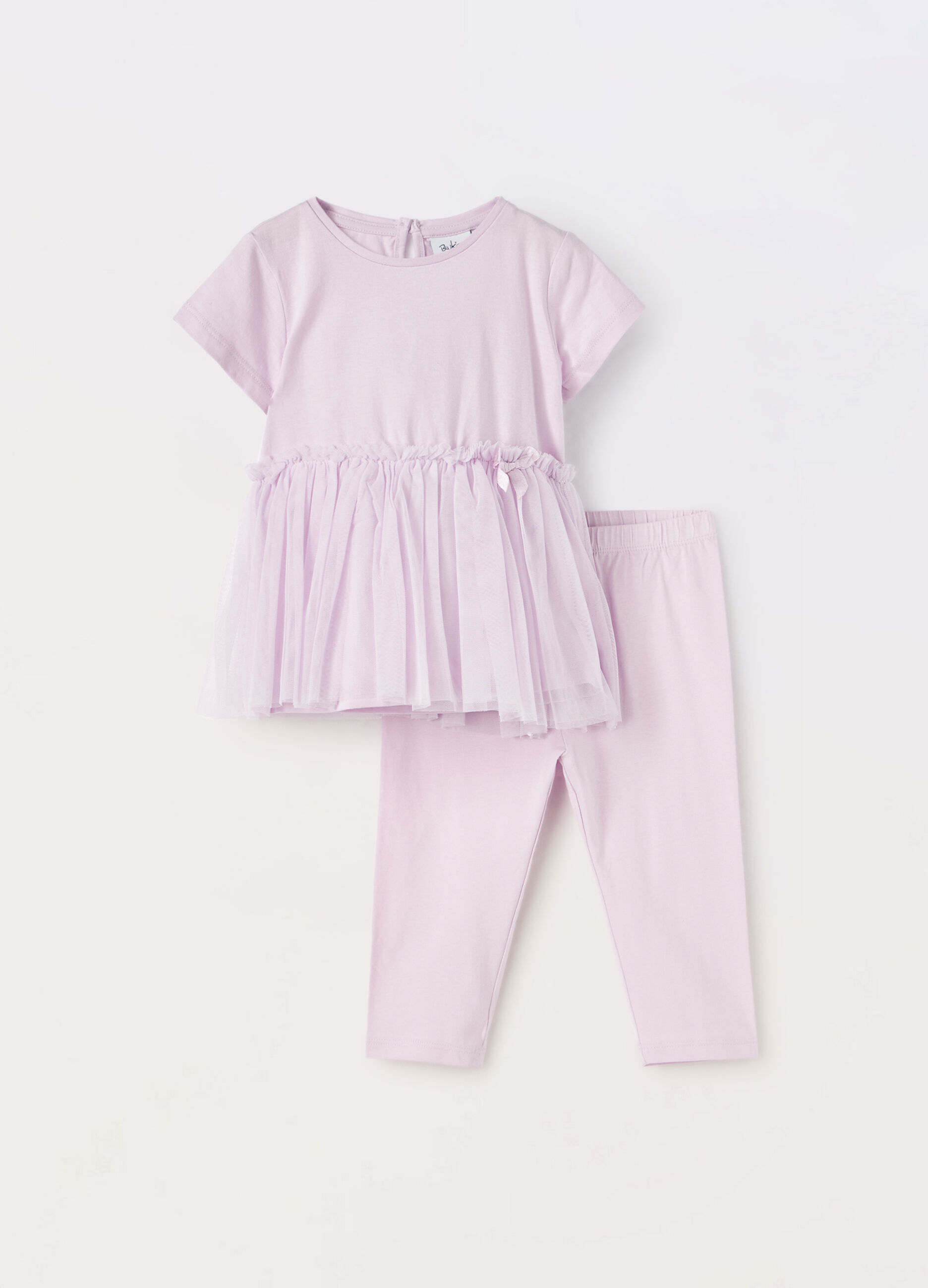 Jogging set in jersey di cotone stretch neonata_0