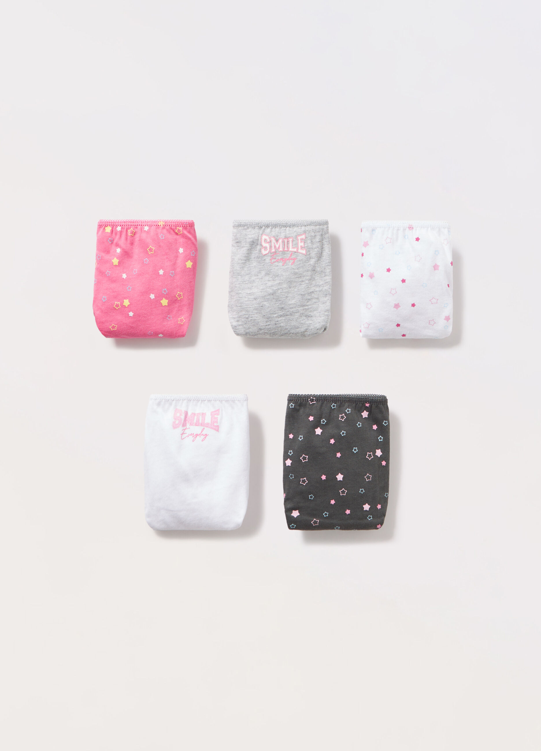 Pack 5 slip in jersey di puro cotone ragazza_1