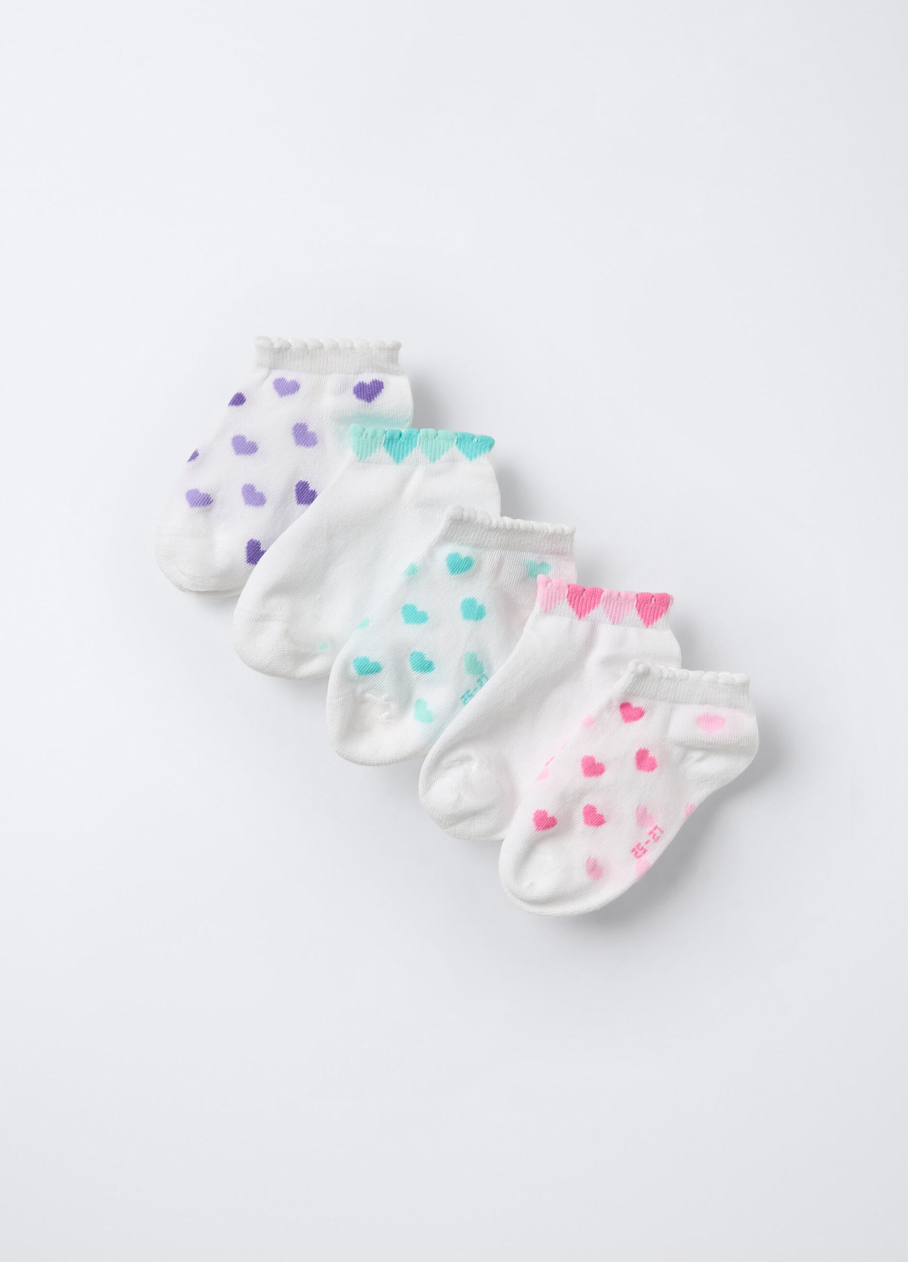 Pack 5 calze extra corte misto cotone stretch bambina_0