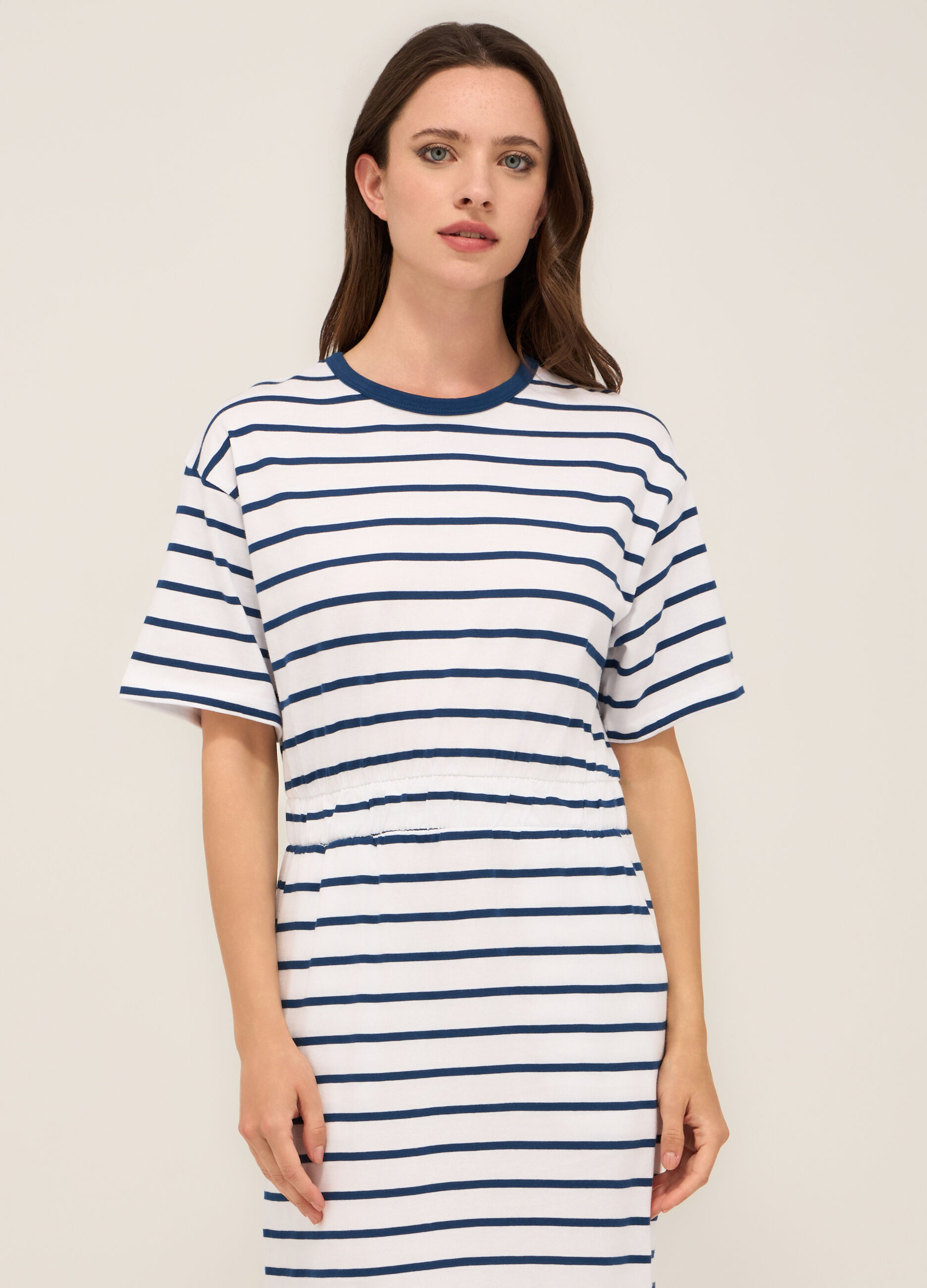 Abito lungo in jersey di puro cotone donna_2
