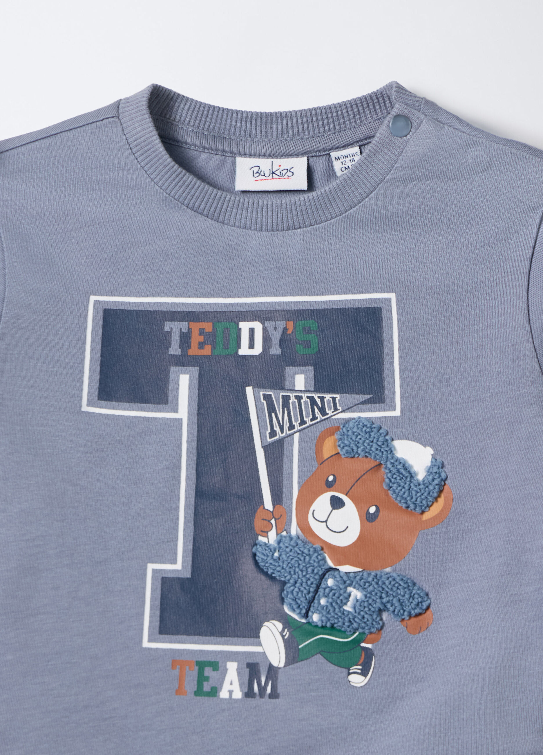 T-shirt girocollo in jersey di puro cotone bimbo_2