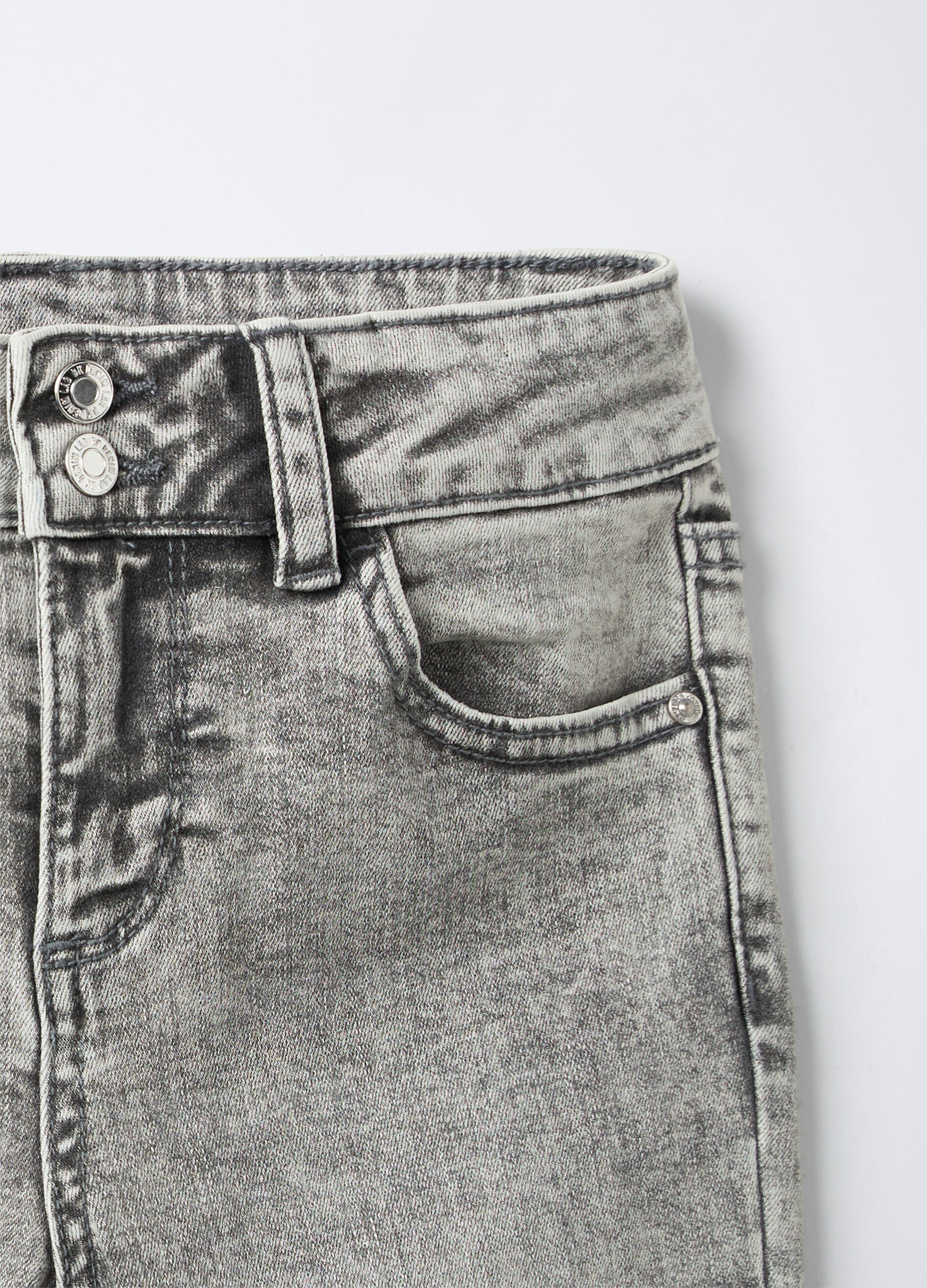 Pantaloni in denim di cotone stretch Flare Fit ragazza_2