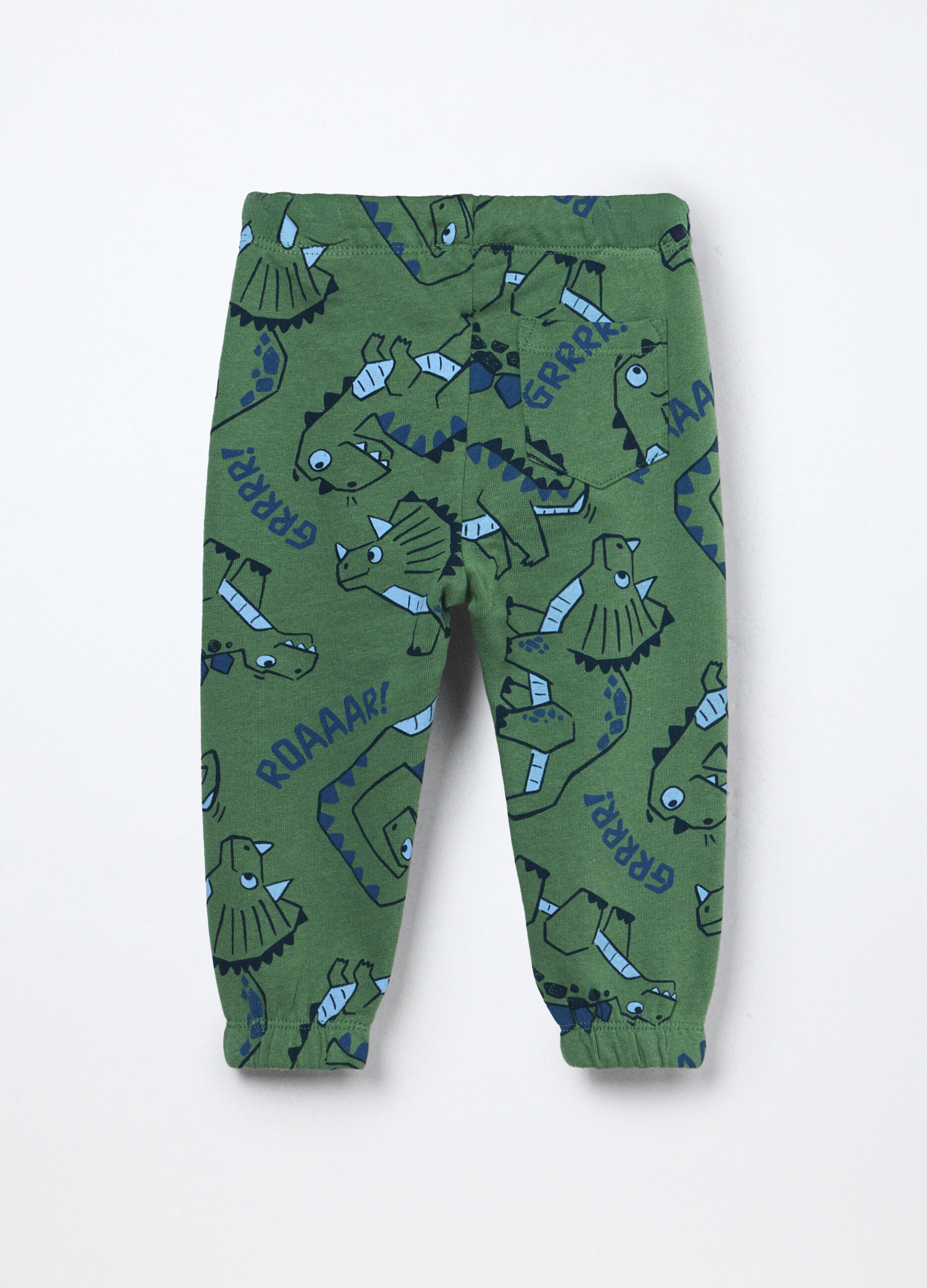 Jogger in french terry di puro cotone neonato_1