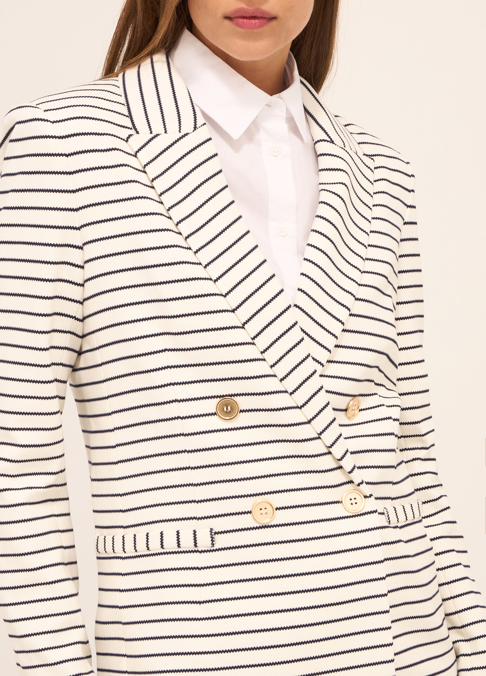 Blazer doppio petto misto viscosa donna