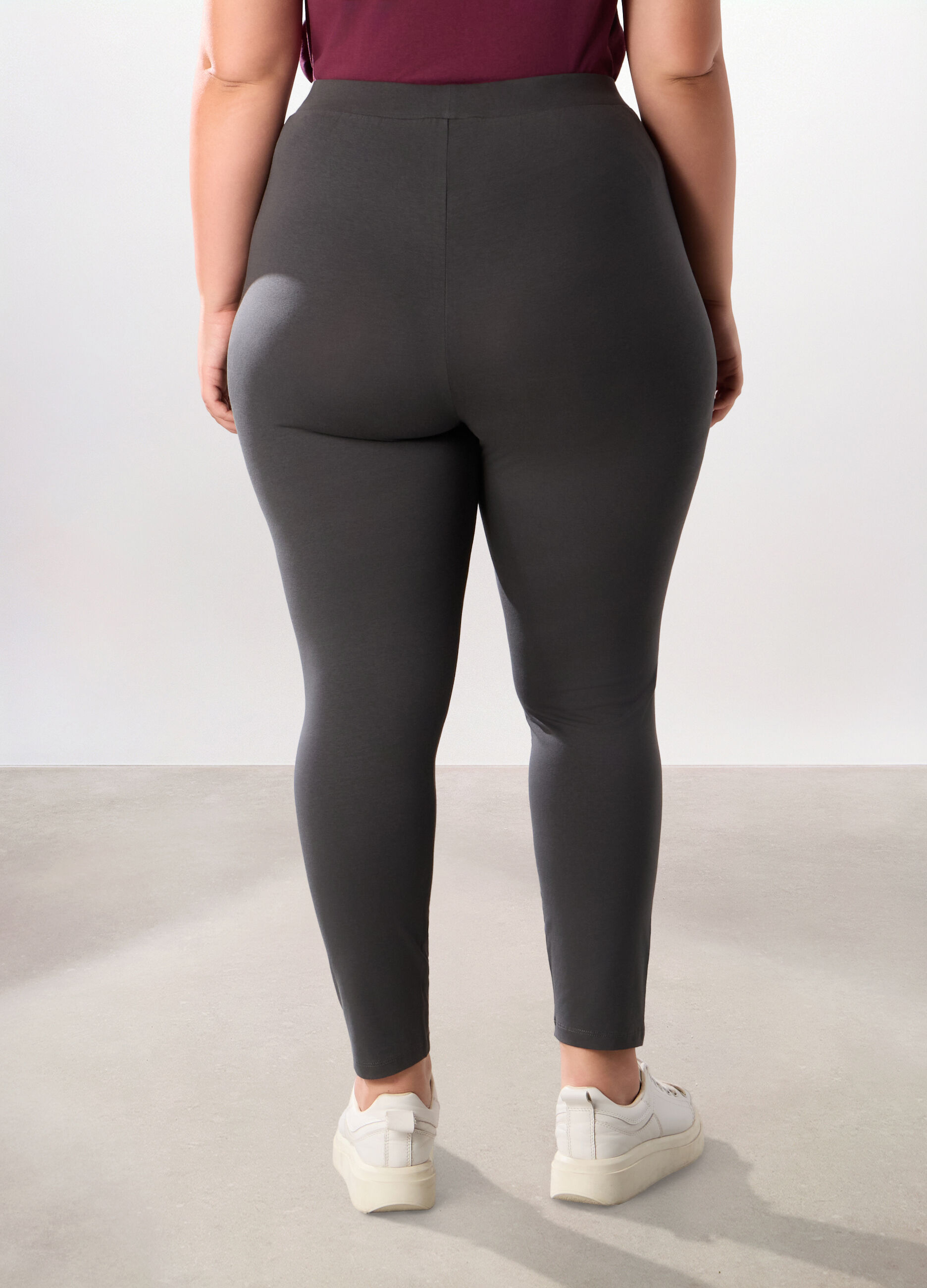 Leggings in jersey di cotone stretch donna curvy_1