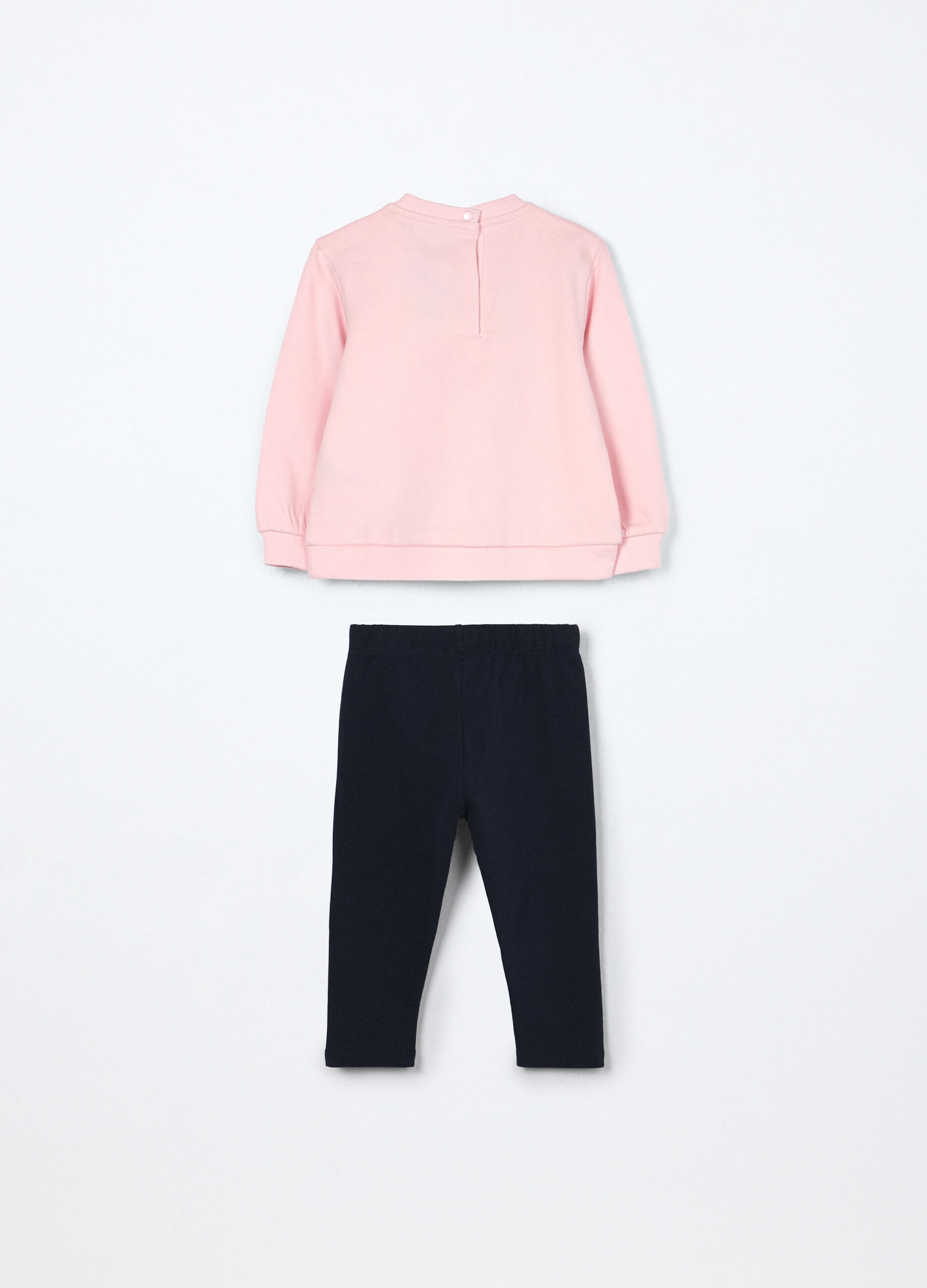 Jogging set in puro cotone fleece neonata_1