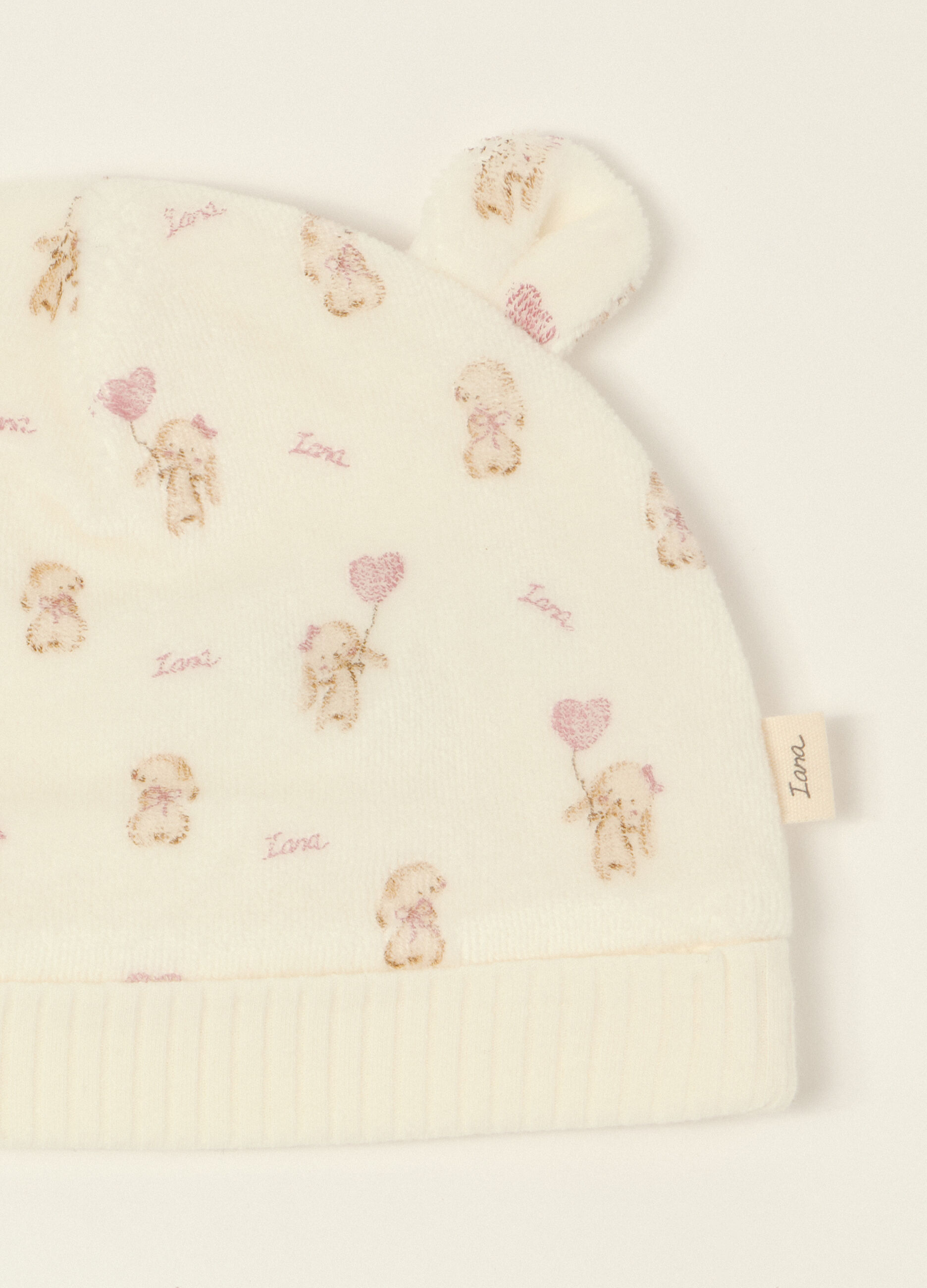 Pagliaccetto bianco in misto cotone per neonata_3